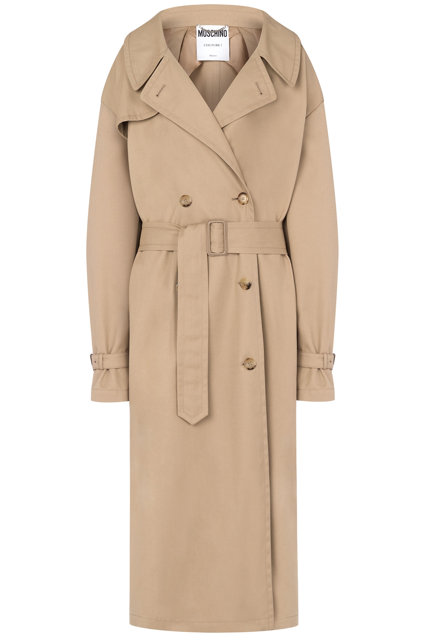 COTTON AND NYLON GABARDINE TRENCH COAT BEIGE 3