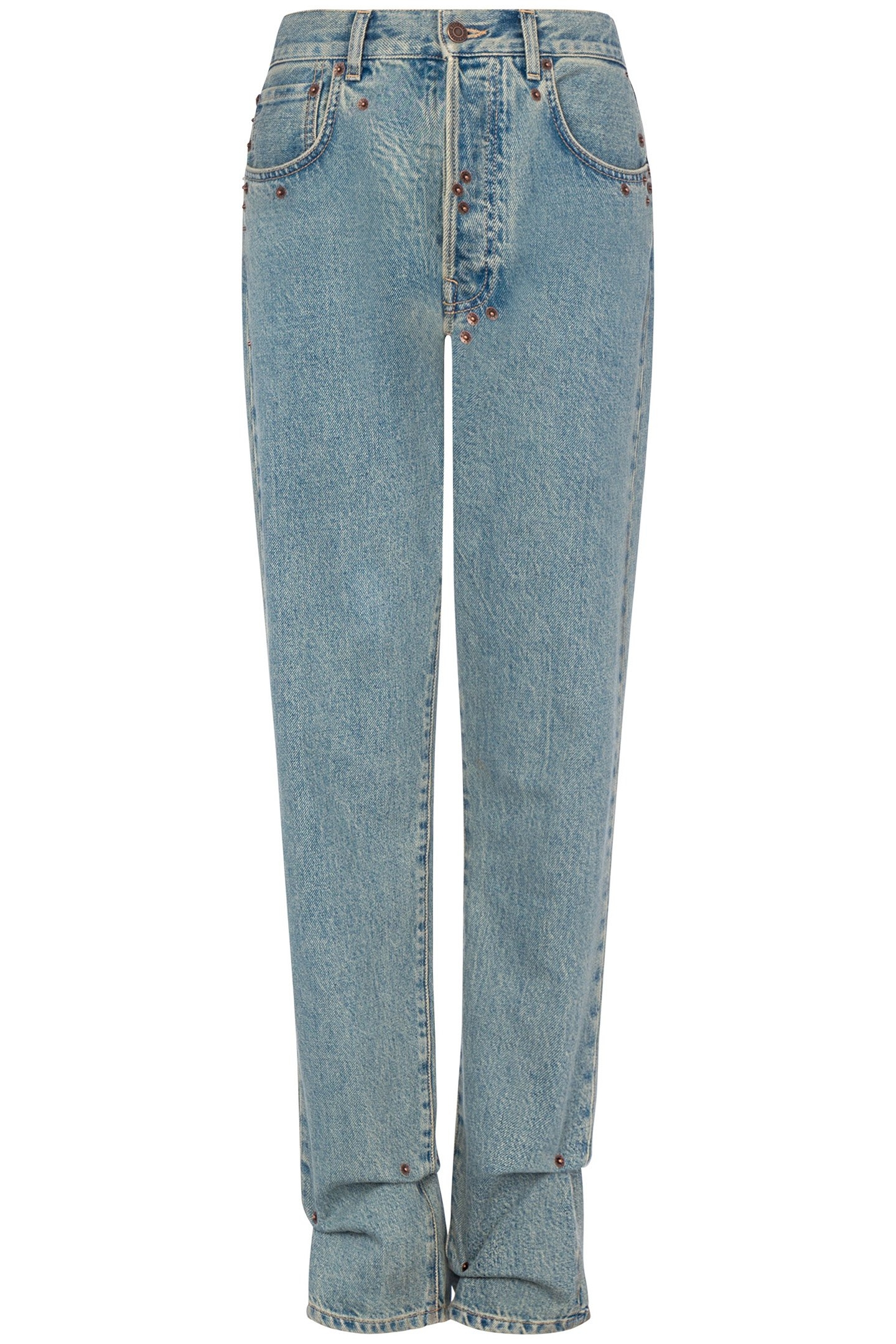BLUE COTTON DENIM TROUSERS BLUE 3
