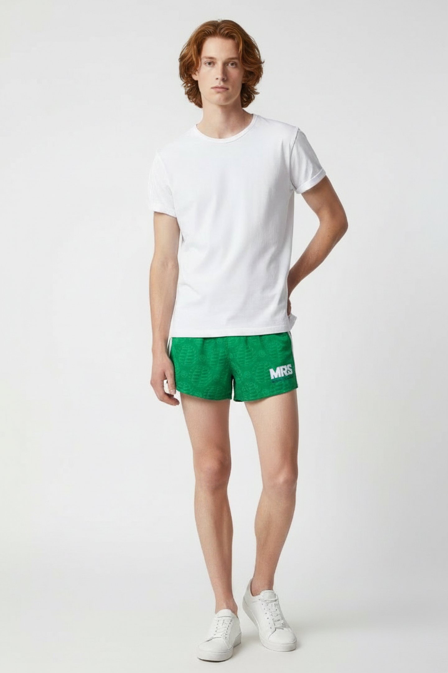 NIKE – MARTINE ROSE FOOTBALL SHORT LUCKY GREEN/WHITE 1