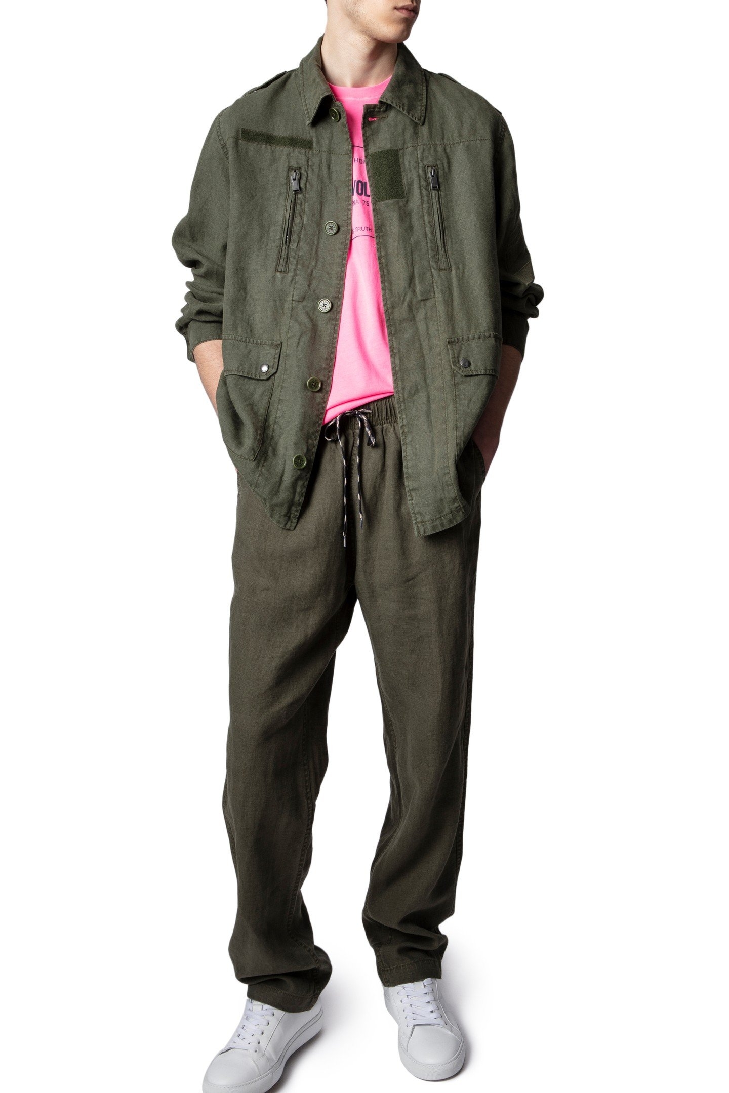 KIDO LINEN LAVE ARROW PARKA MILITAIRE 5