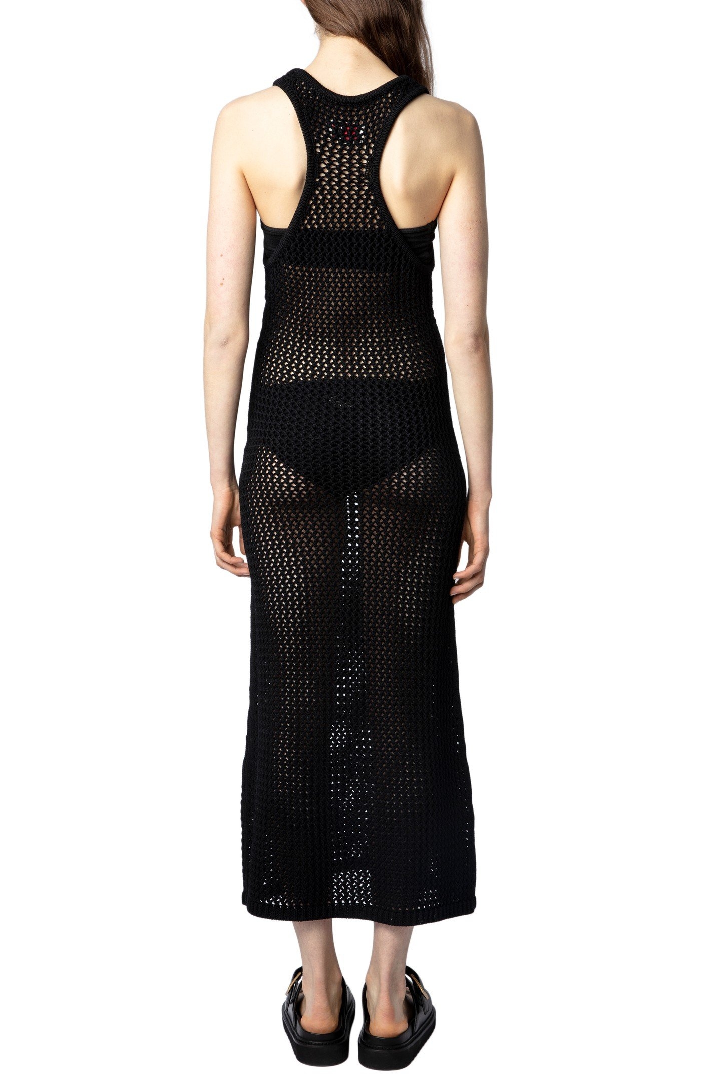 NABYS COTTON CROCHET DRESS NOIR 2