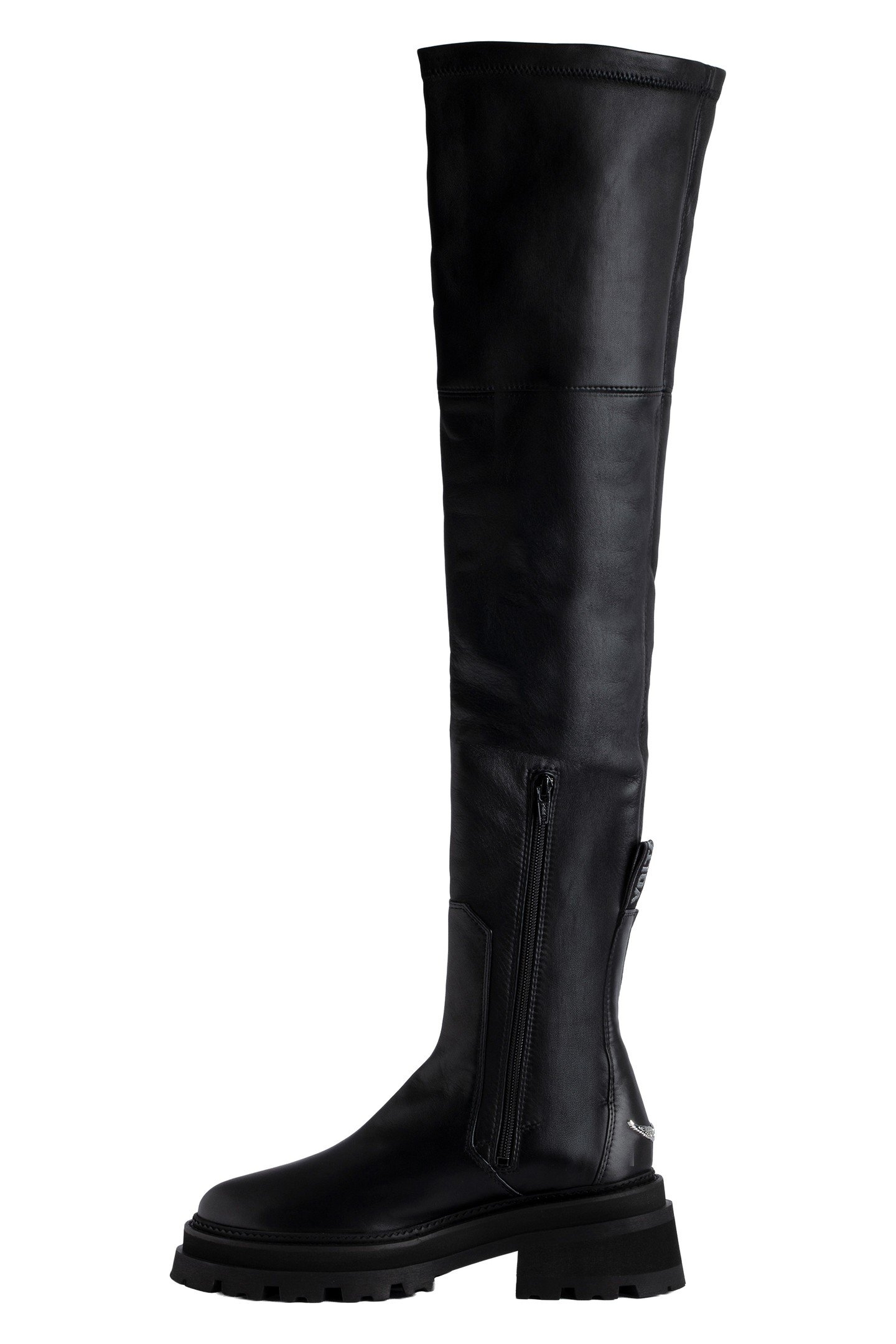 RIDE CHELSEA HIGH + SMOOTH LEATHER BOOTS NOIR 5