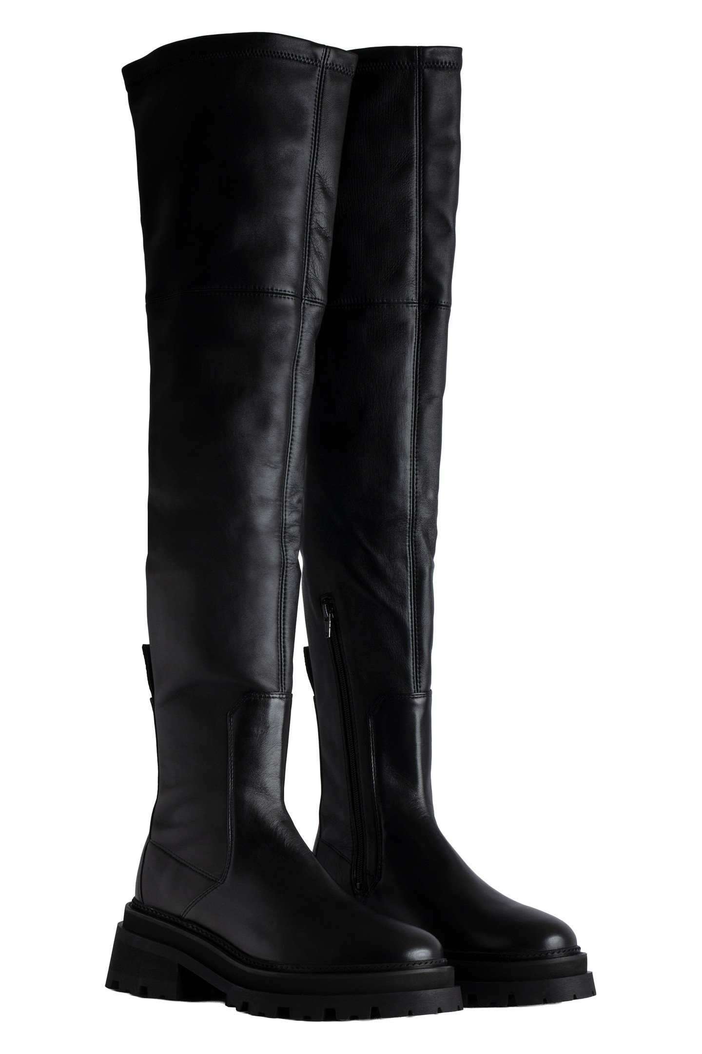 RIDE CHELSEA HIGH + SMOOTH LEATHER BOOTS NOIR 2