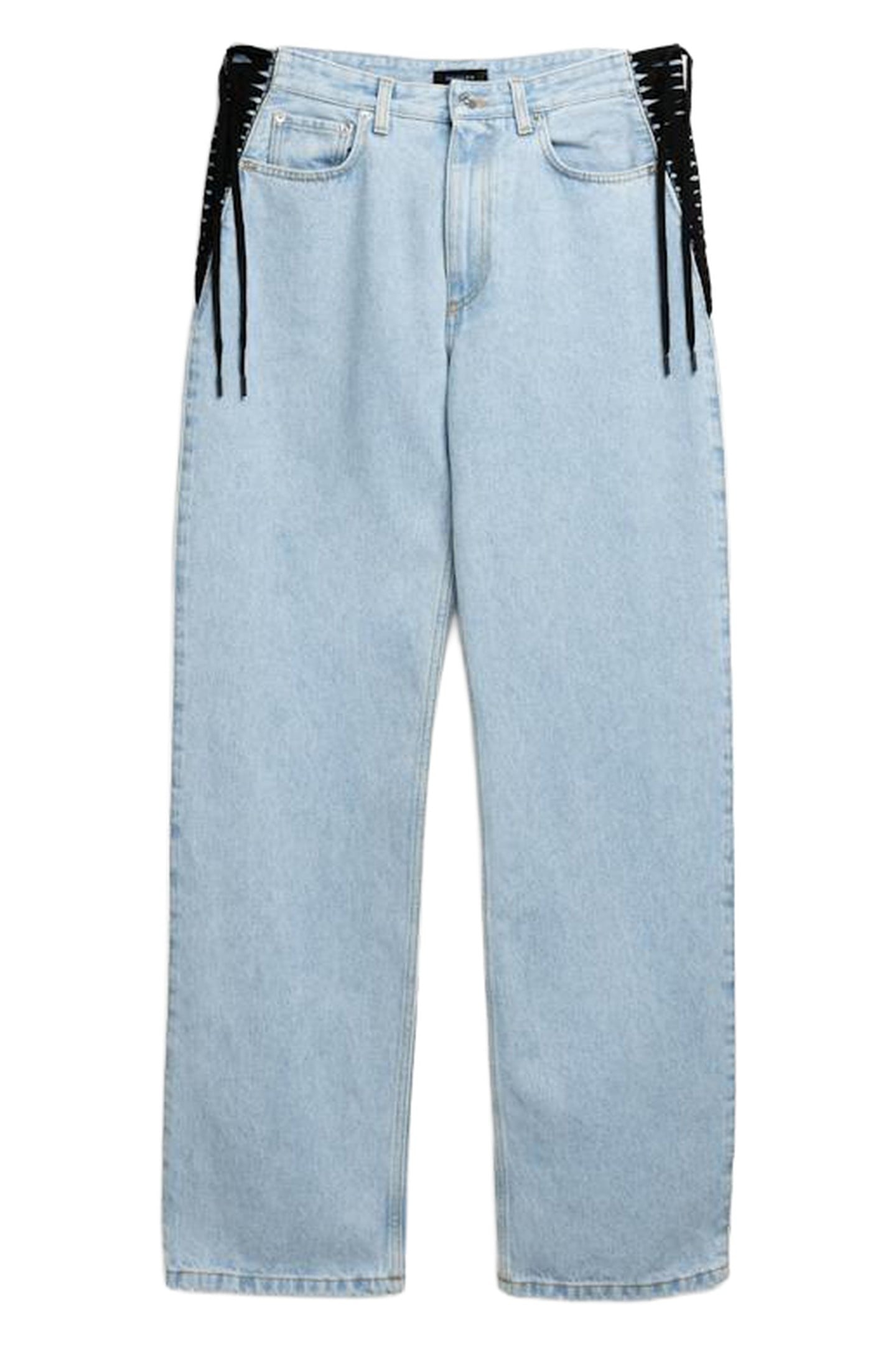 MUGLER – LACED STRAIGHT LEG JEANS 1