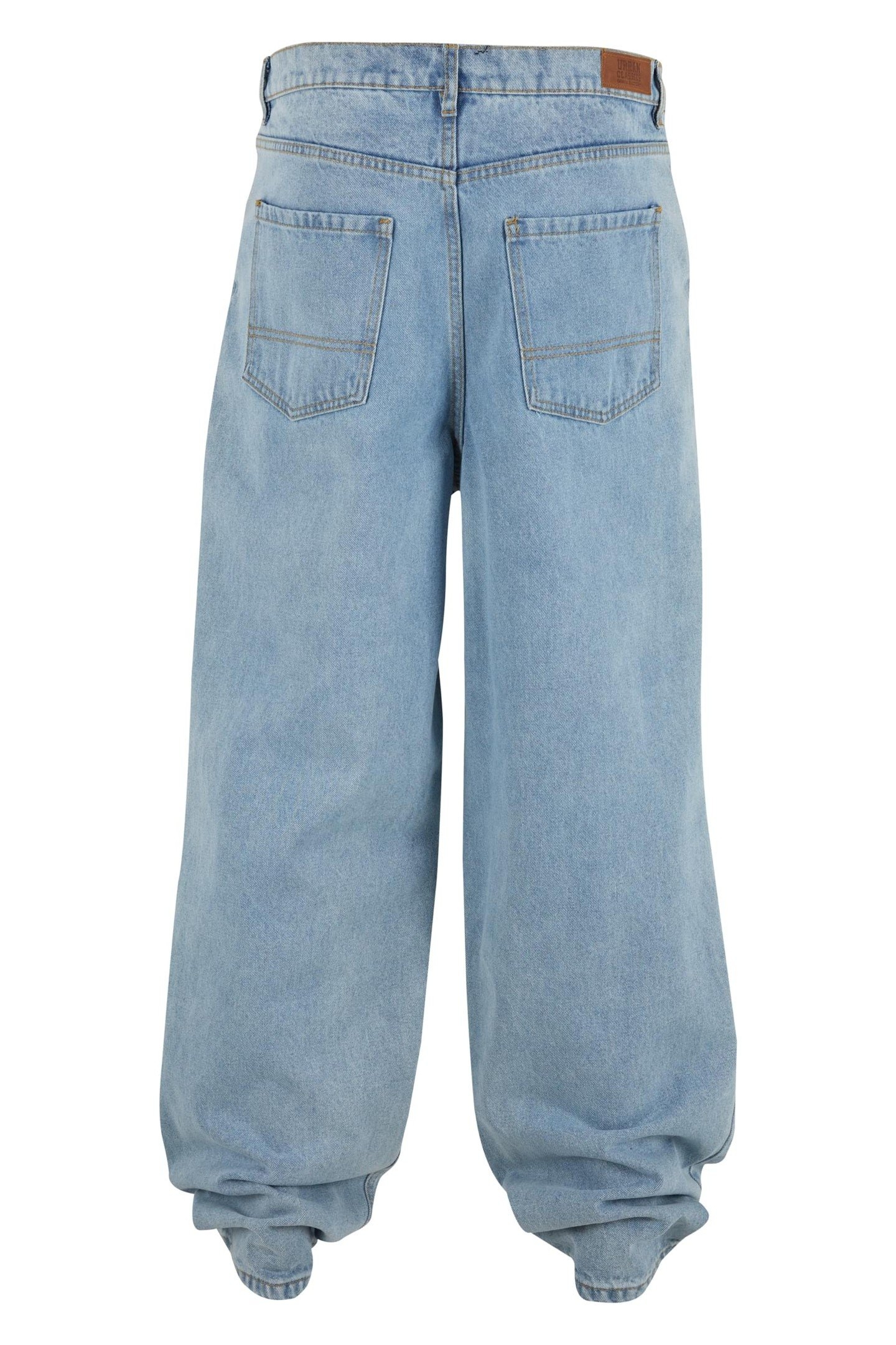 HEAVY OUNCE KNEE CUT BAGGY FIT JEANS NEW LIGHT BLUE WASHED 2