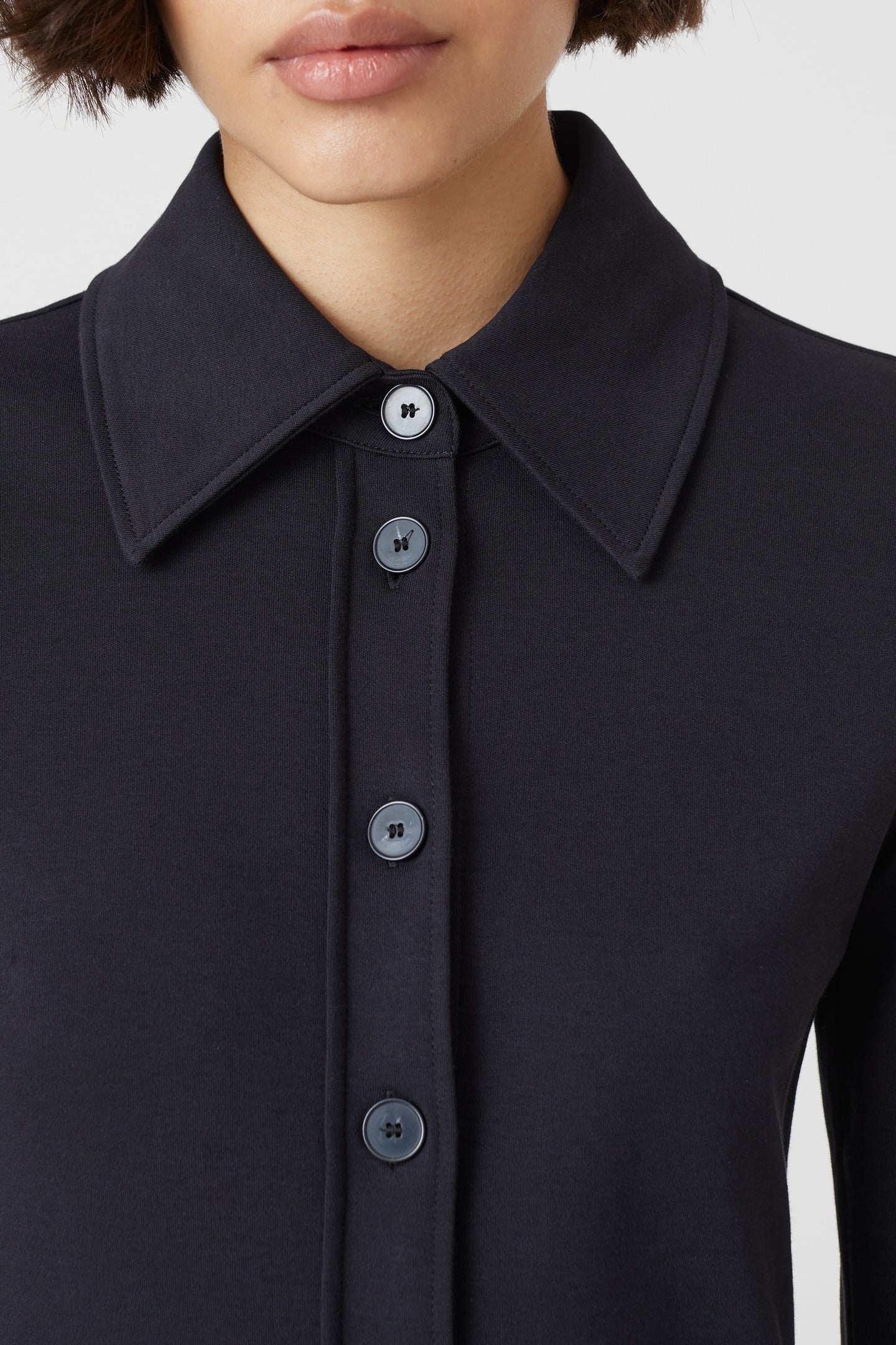 SHIRTDRESS LONG SLEEVE DRESSES BLACK 5