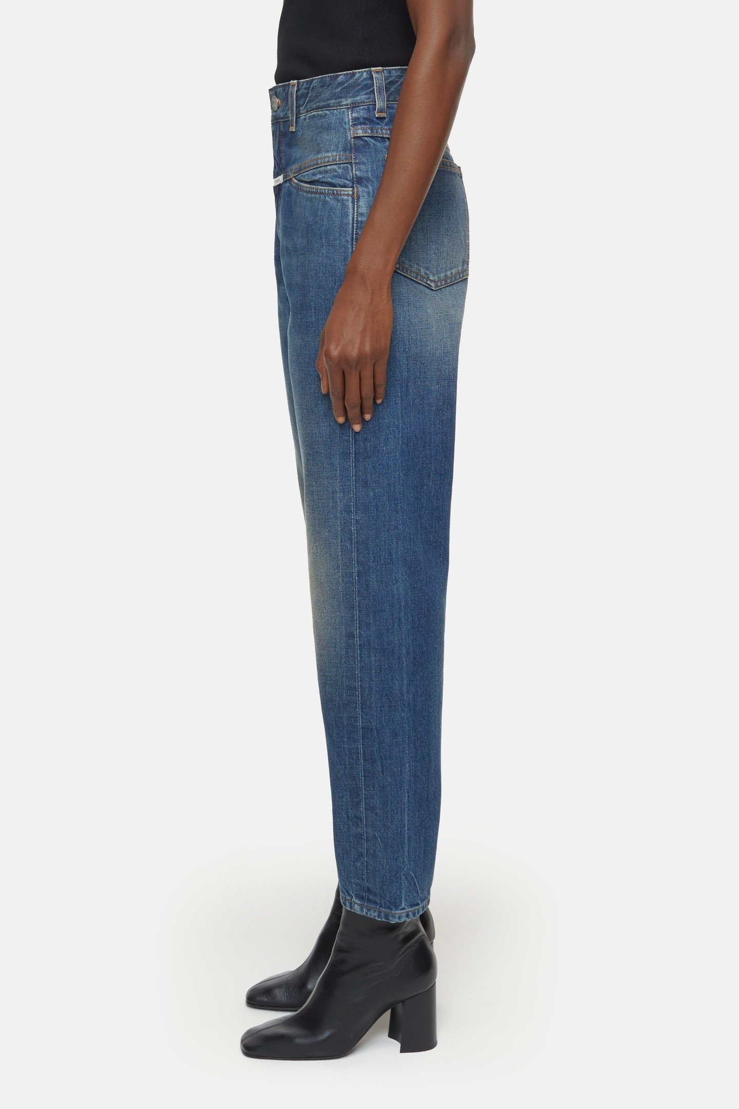 PEDAL PUSHER JEANS MID BLUE 6