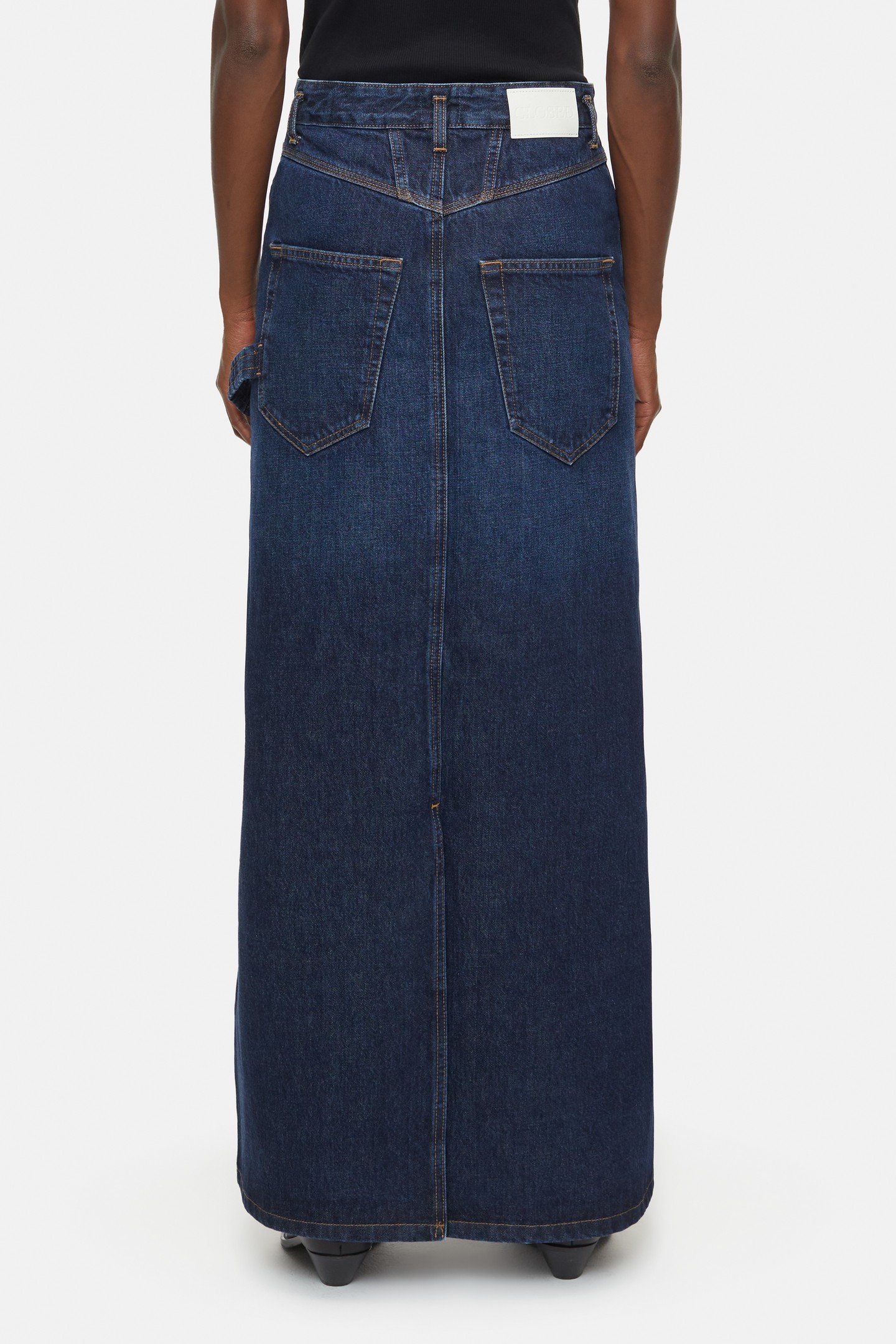 LONG 5-POCKET SKIRT DARK BLUE 7