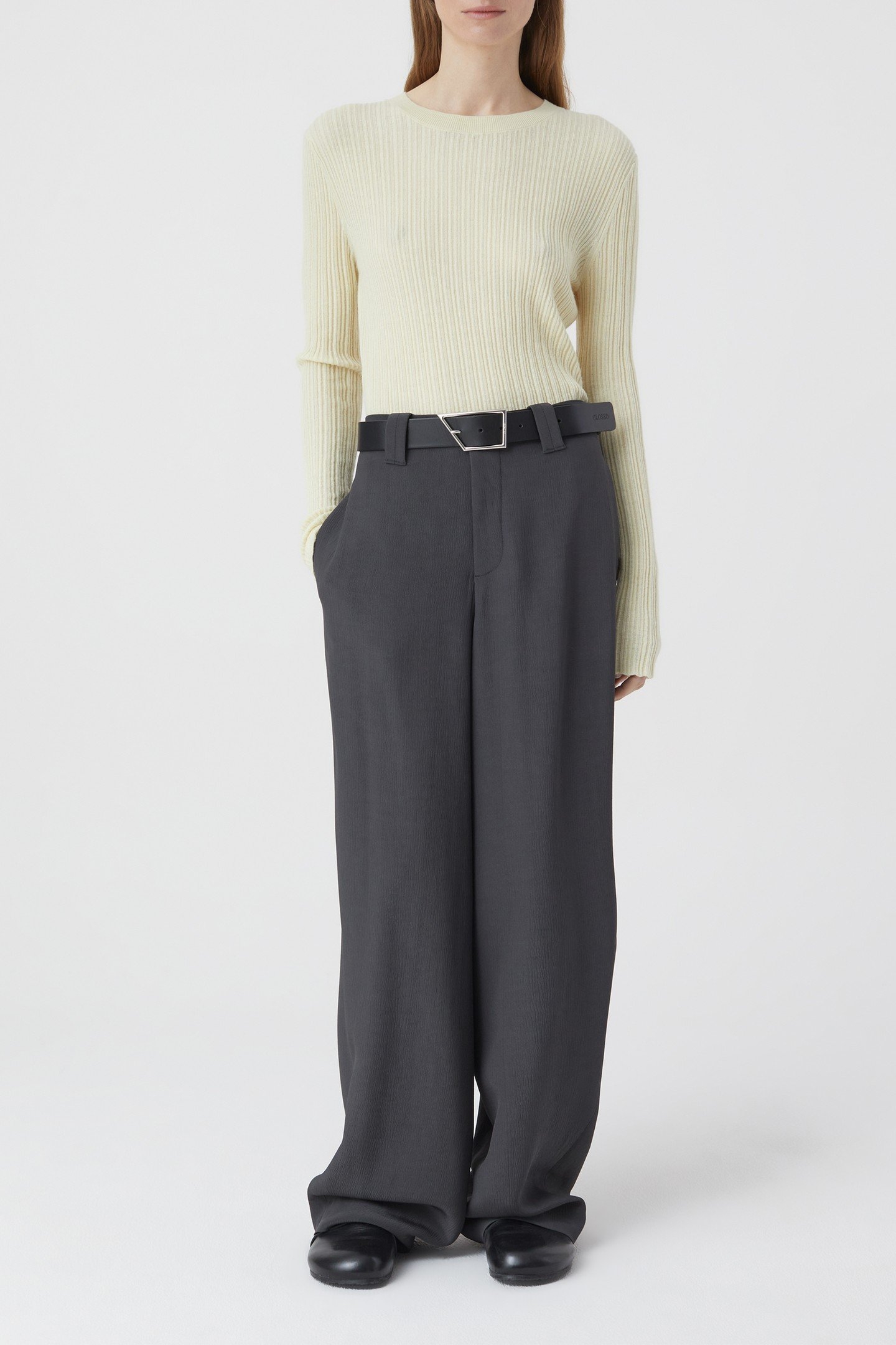 CREW NECK LONG SLEEVE KNITS SHELL 1