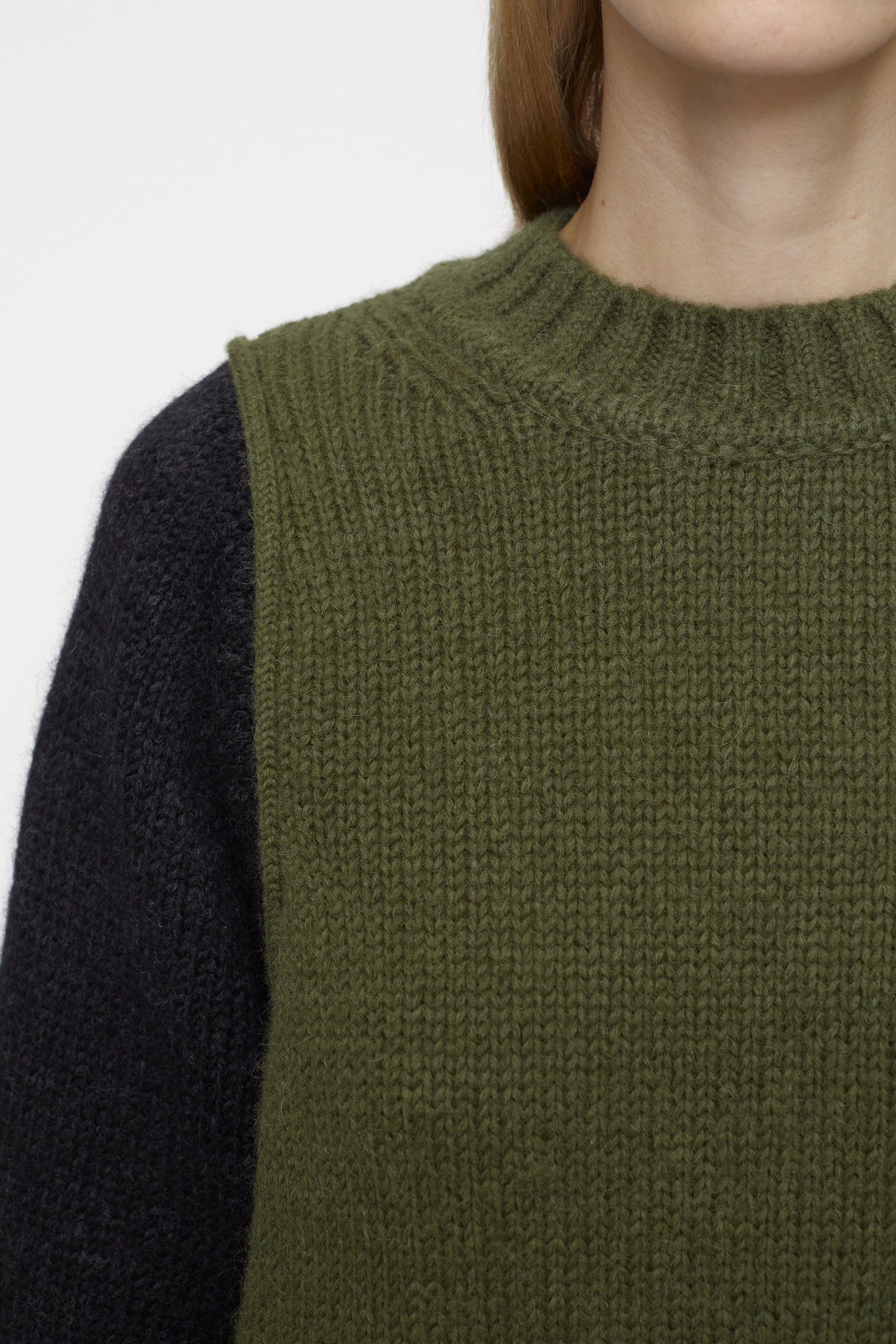 CREW NECK LONG SLEEVE KNITS INDUSTRIAL GREEN 8