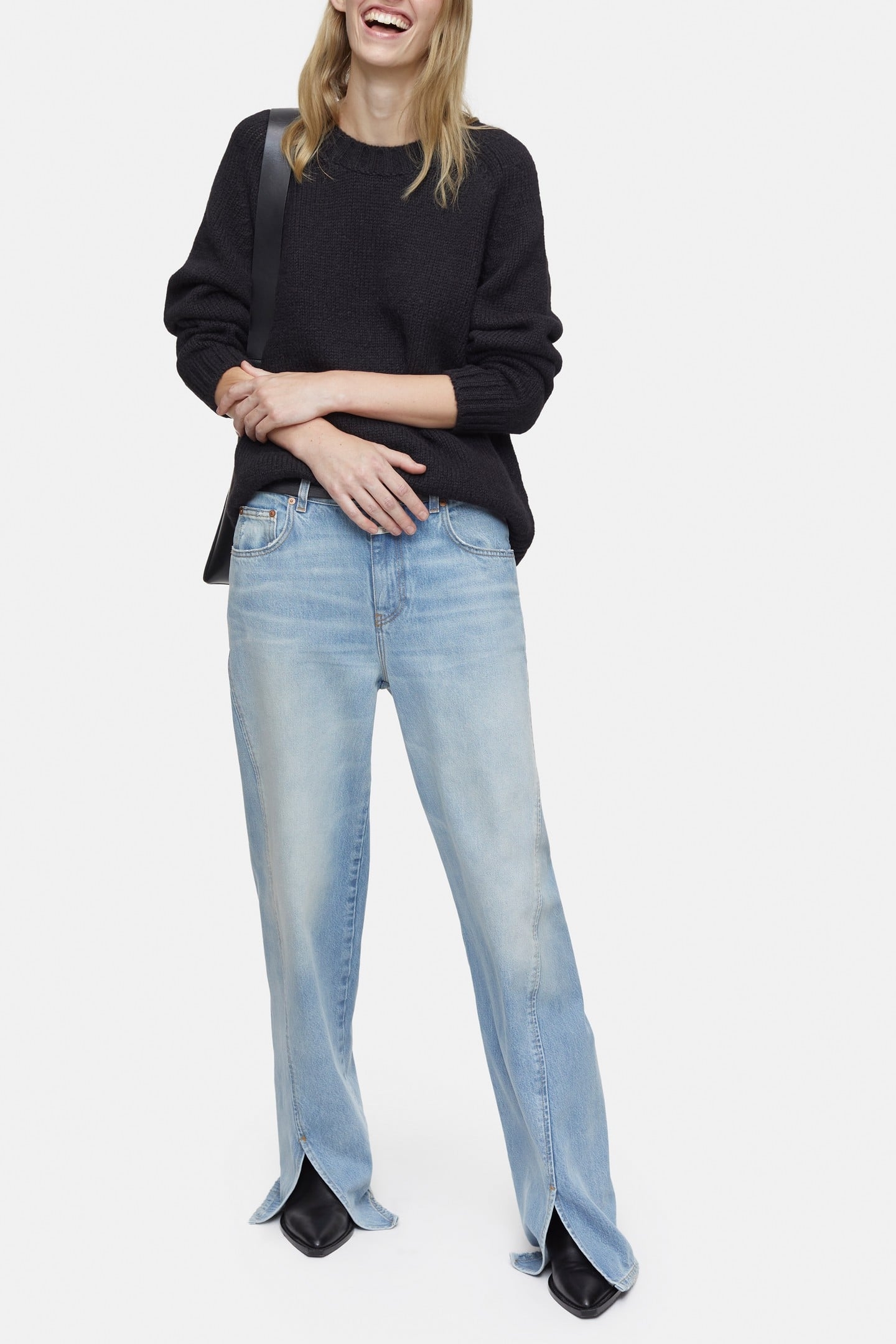 CREW NECK LONG SLEEVES KNITS BLACK 3