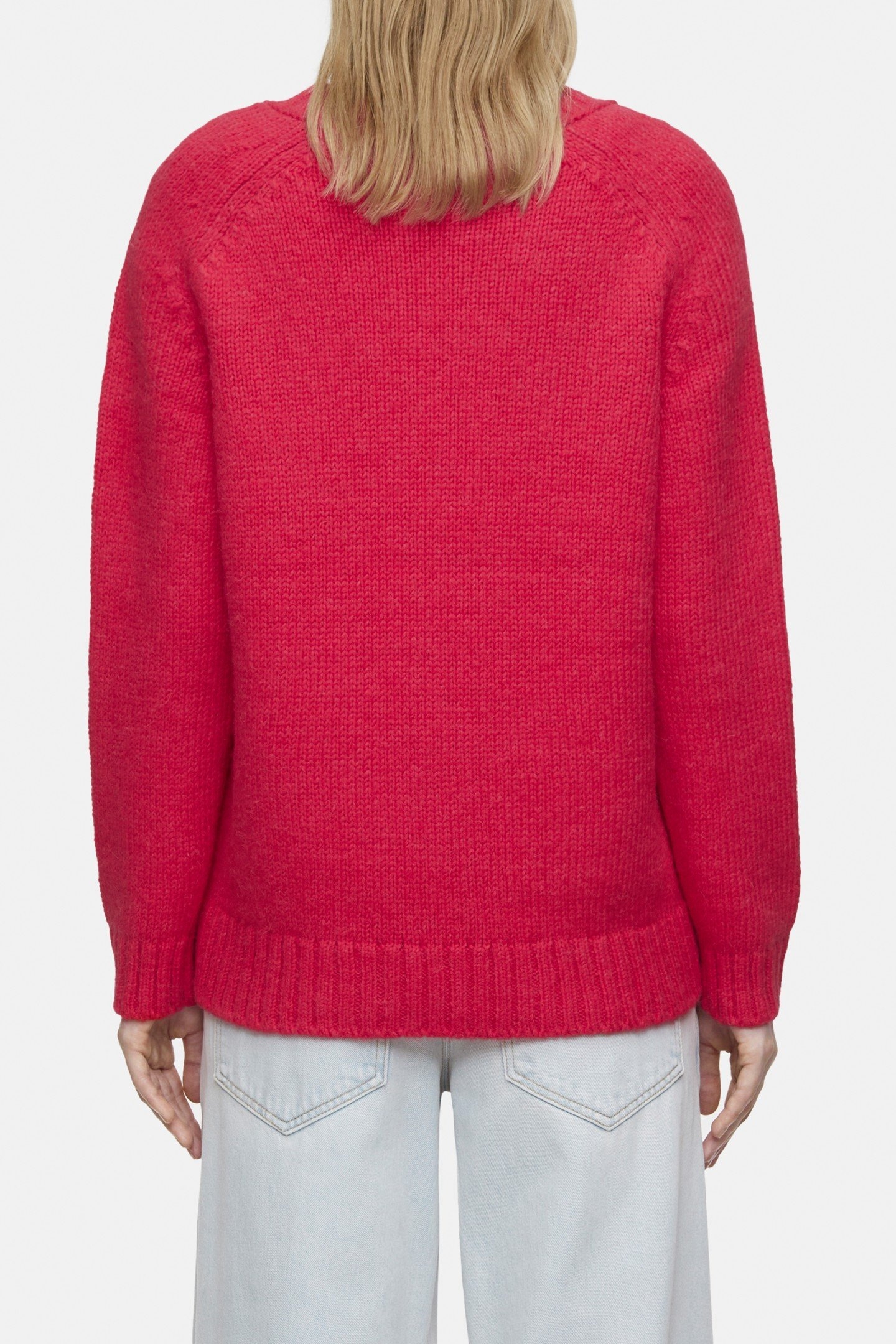 CREW NECK LONG SLEEVES KNITS FIERY PINK 3