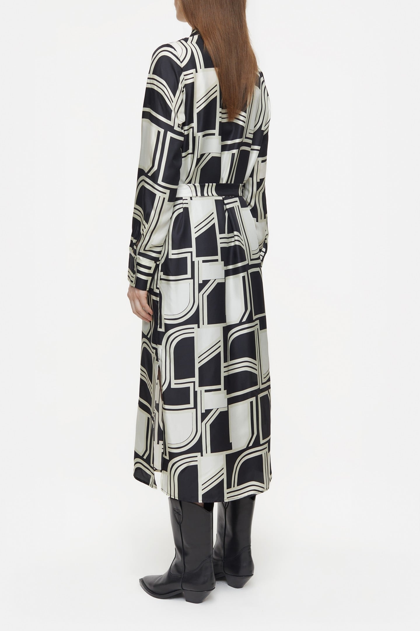 LONG SHIRT DRESS BLACK 3