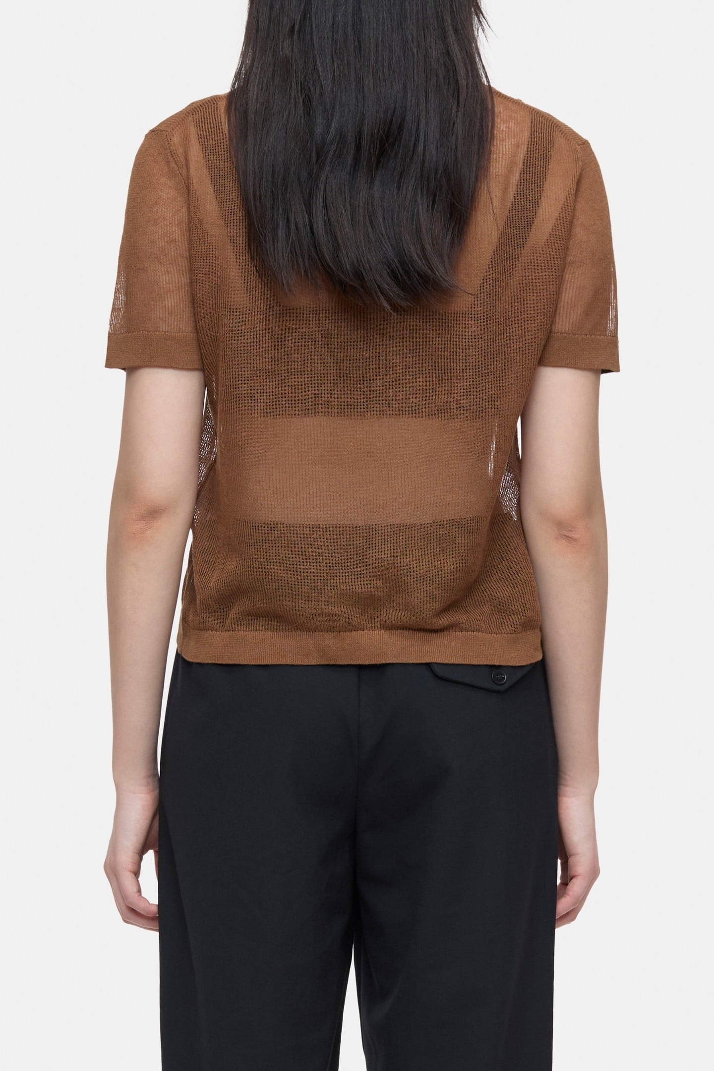 CREW NECK SHORT SLEEVE KNITS ARABICA ESPRESSO 3