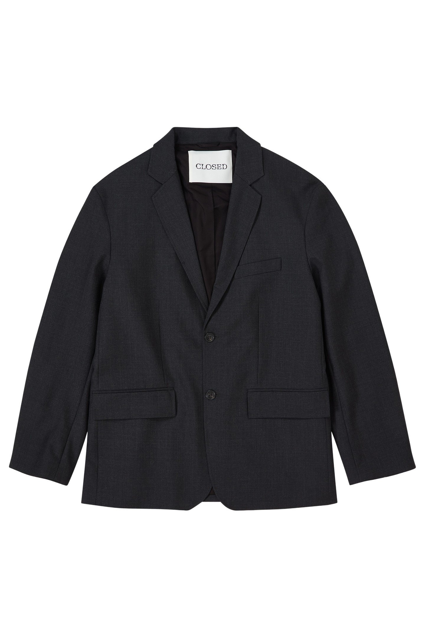 SINGLE BREASTED BLAZER ANTHRACITE MELANGE 1