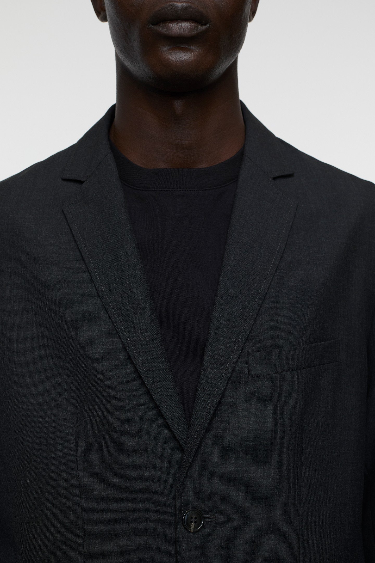 SINGLE BREASTED BLAZER ANTHRACITE MELANGE 3
