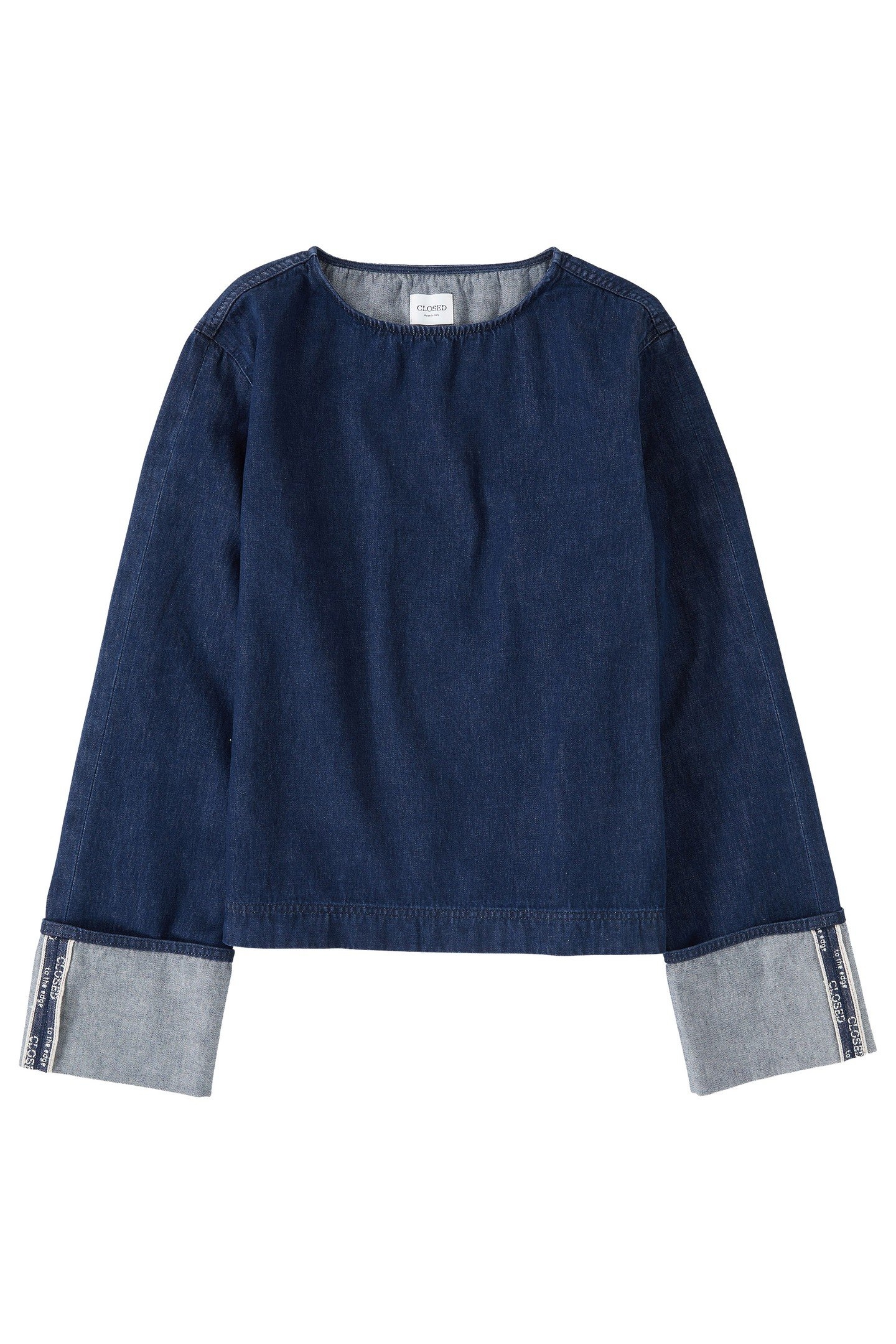 LONG SLEEVE DENIM SHIRT & BLOUSES DARK BLUE 4