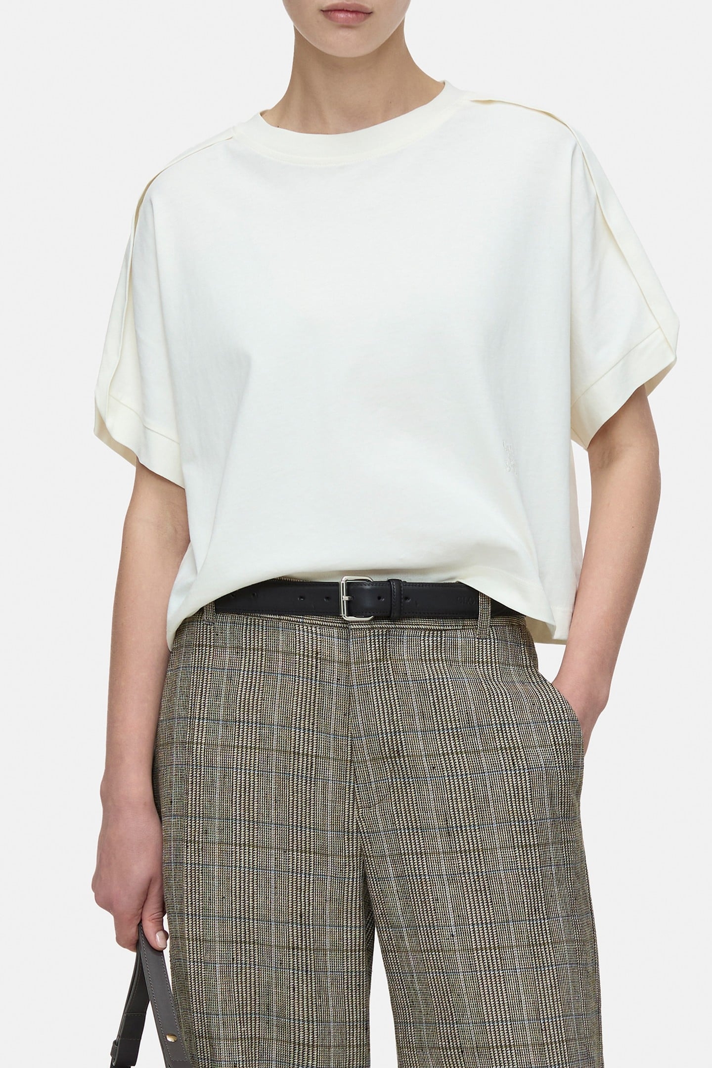 DRAPED T-SHIRT T-SHIRTS IVORY 1