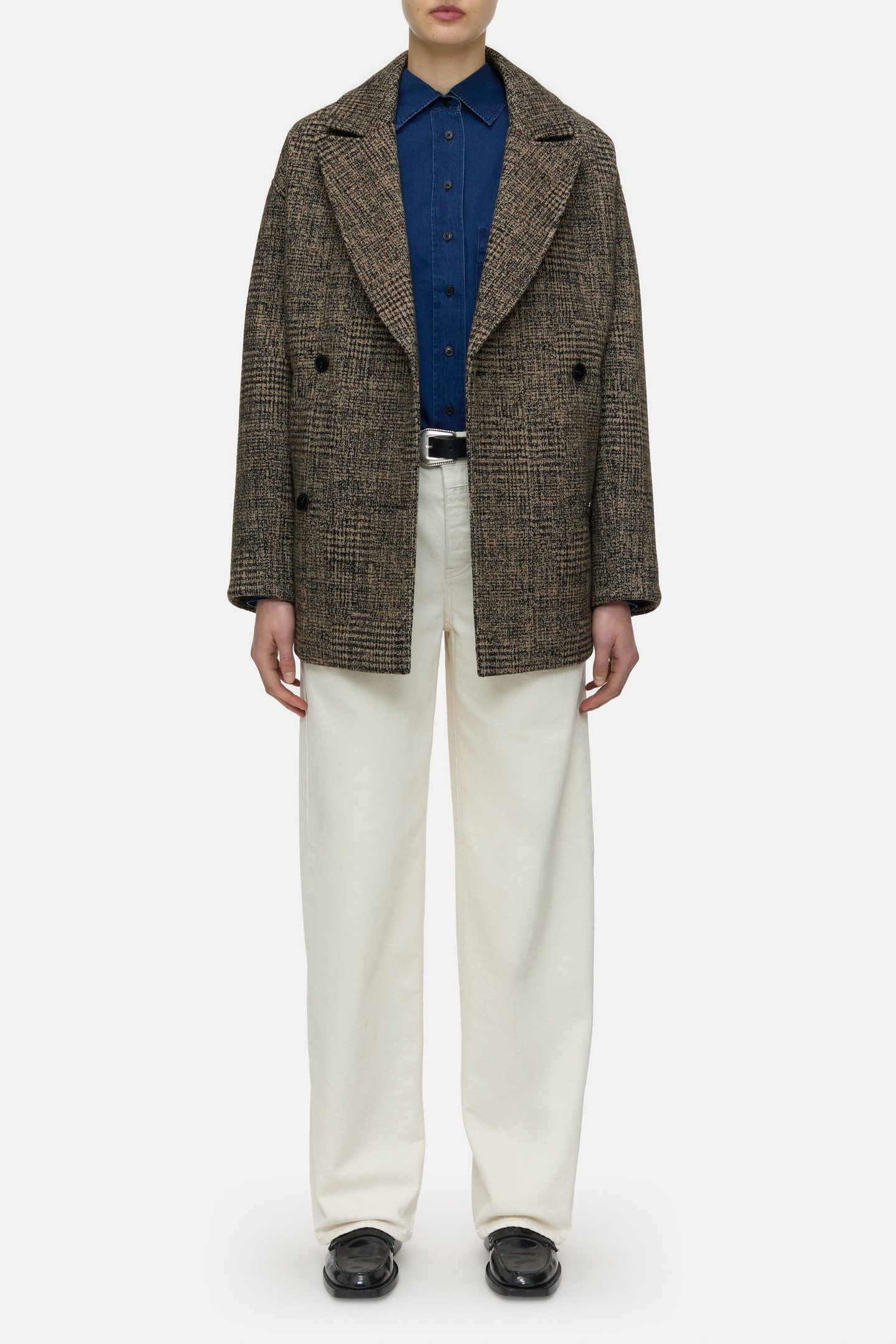 DOUBLE BREASTED COAT JACKET BISCOTTI BROWN 2