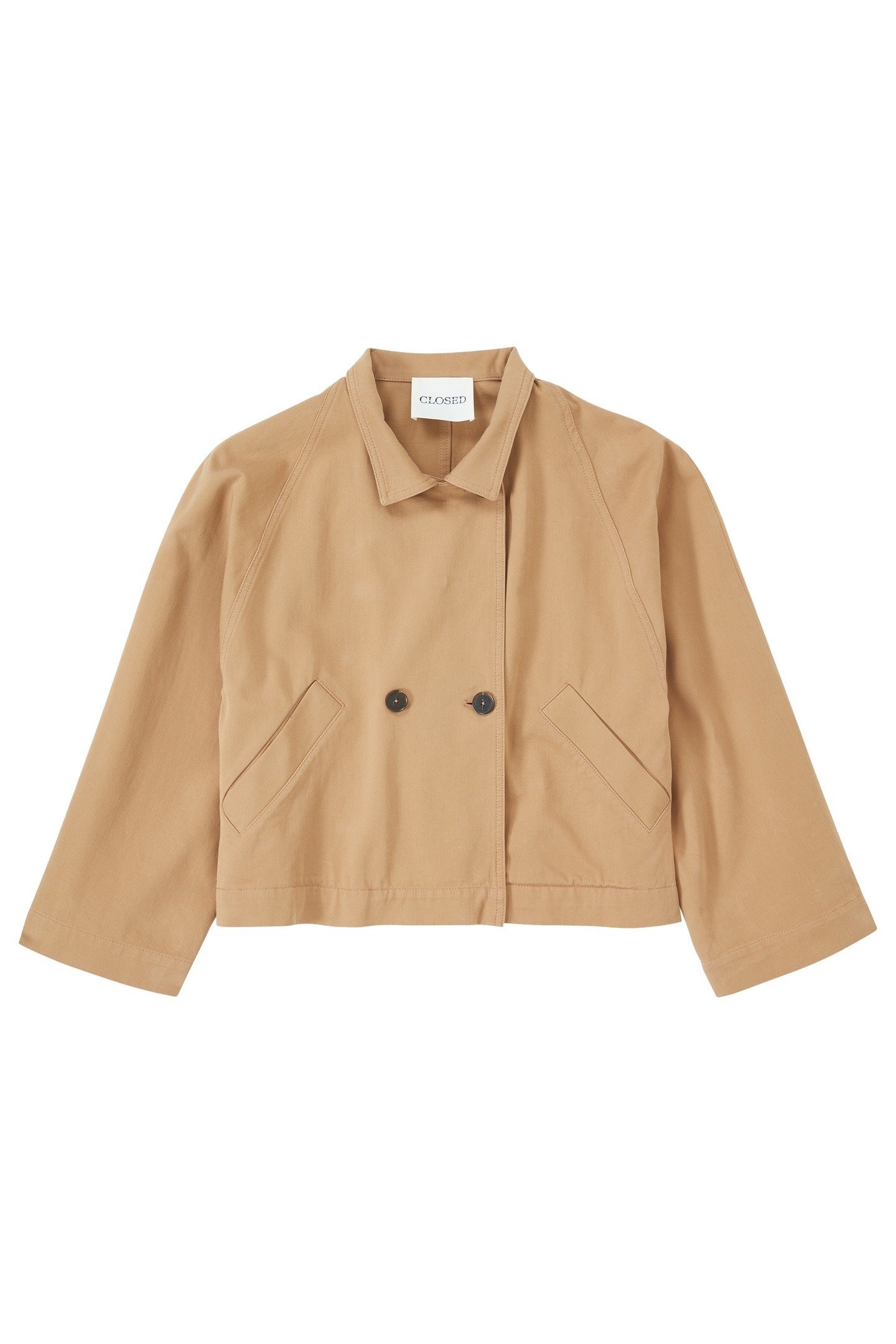 CROOPED TRENCH JACKET BISCOTTI BROWN 4