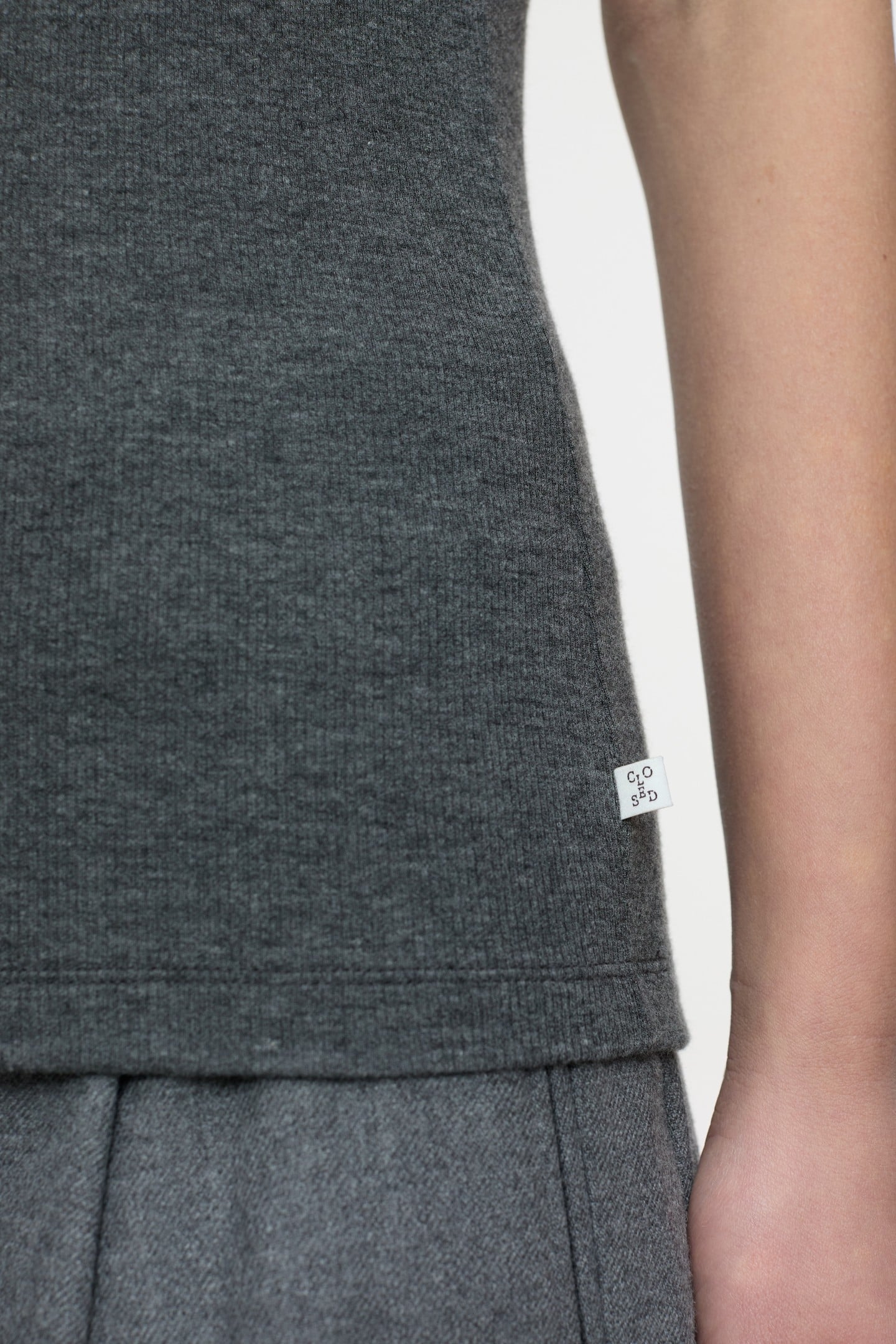 STRAP TOP T-SHIRTS DARK GREY MELANGE 4