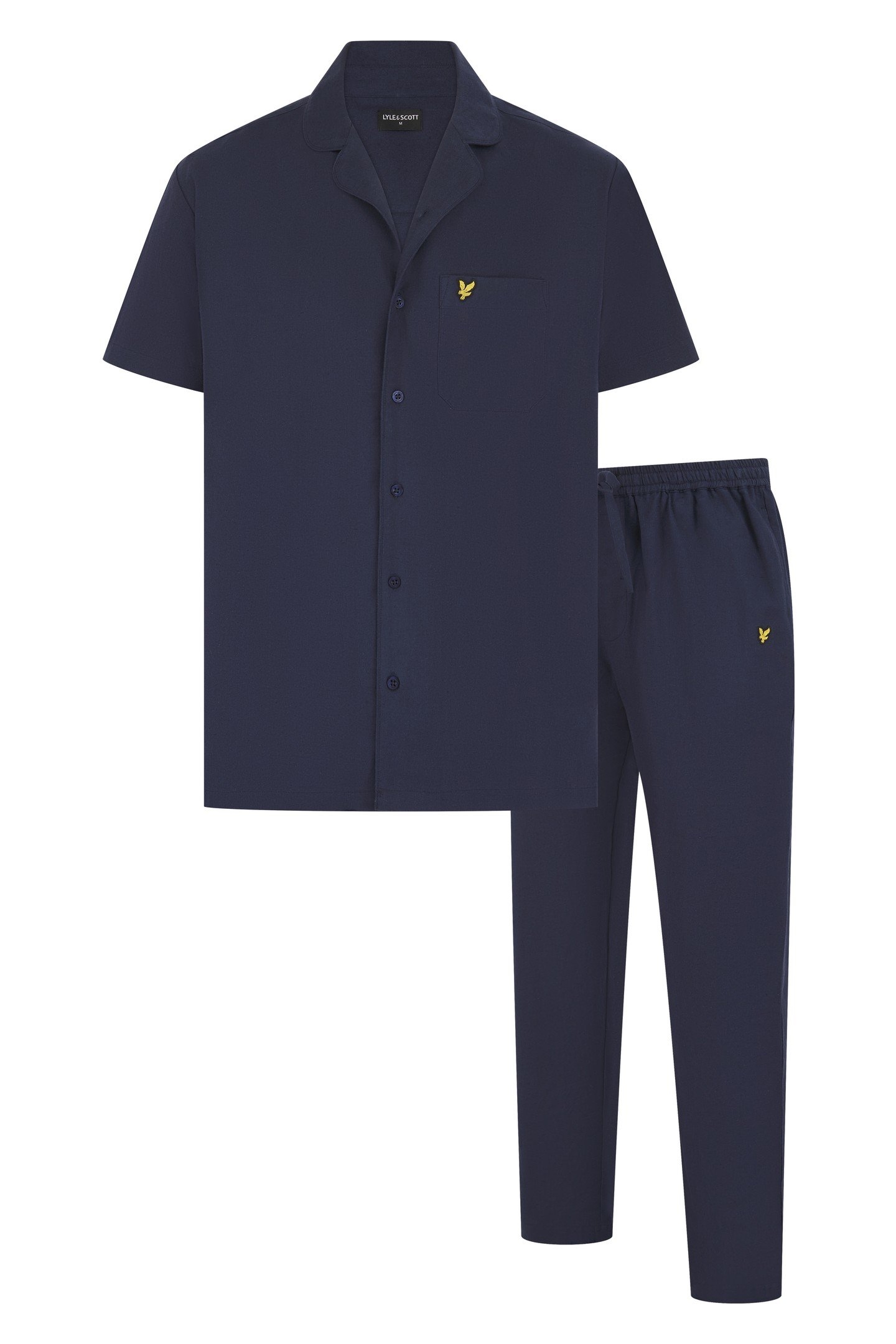 REMMINGTON SHORT SLEEVE FLAX SLEEP SUIT PEACOAT 1