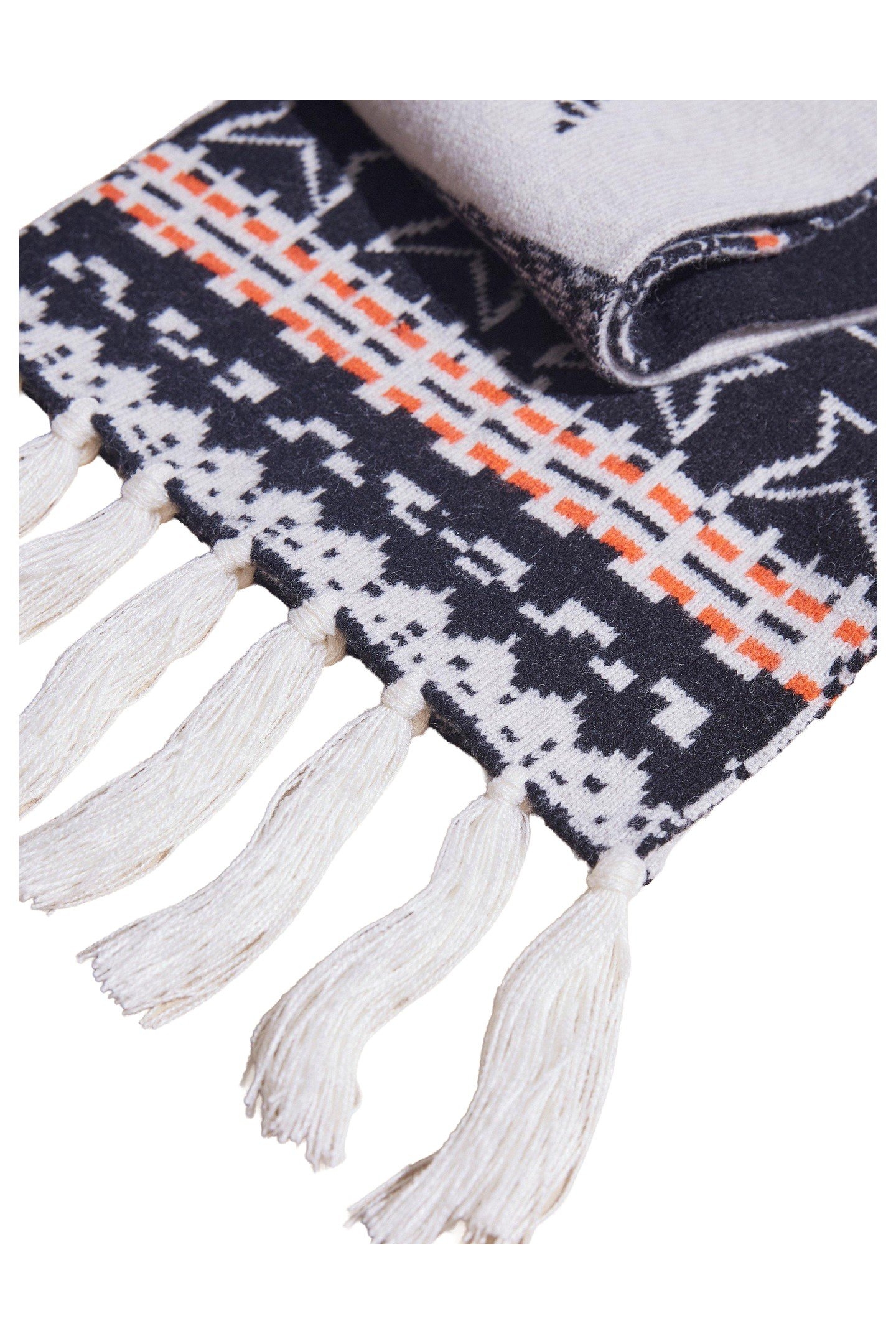 STAR FAIRISLE SCARF NATURAL MULTI 3