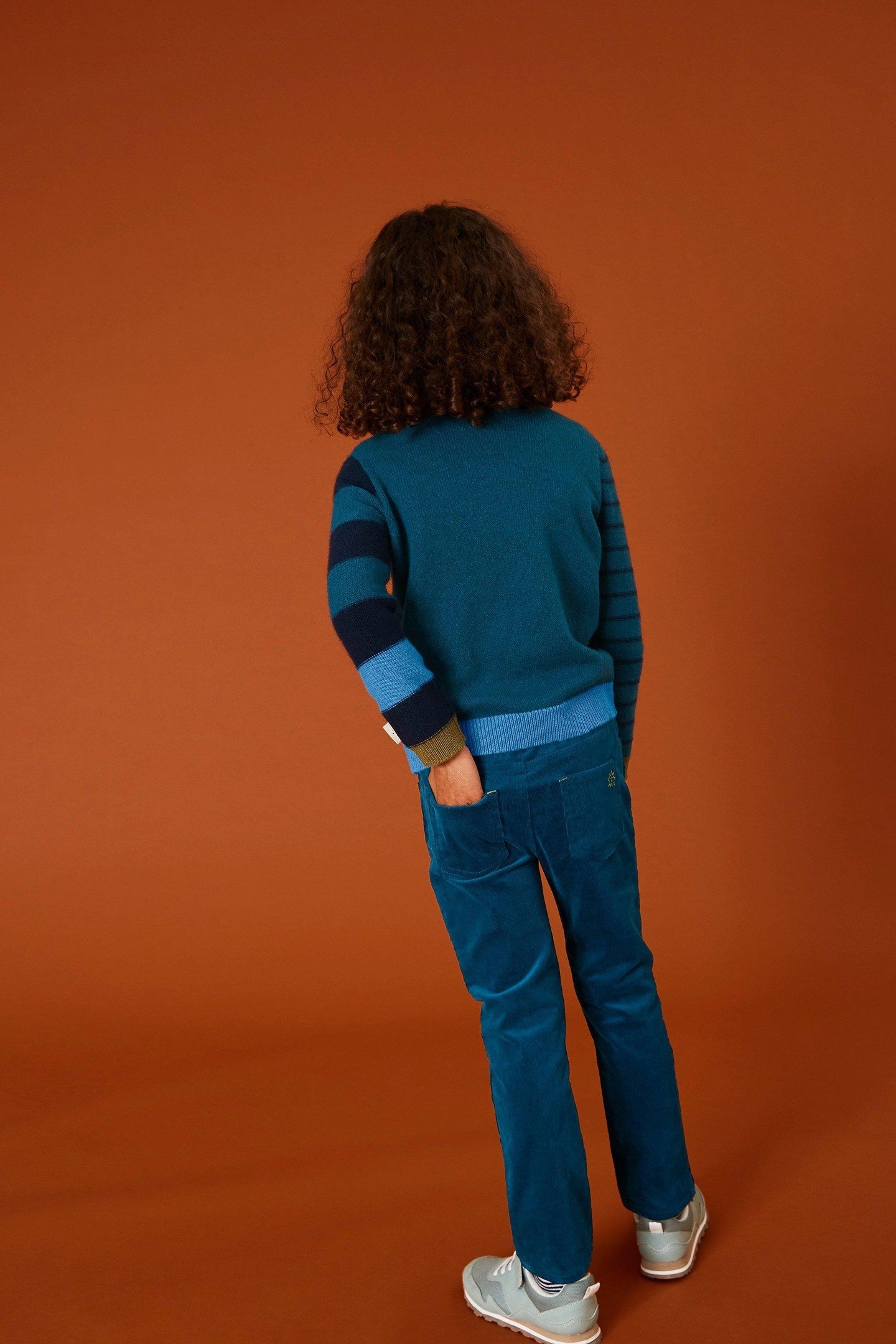 PETE COLOURBLOCK STRIPE JUMPER TEAL MULTI 3