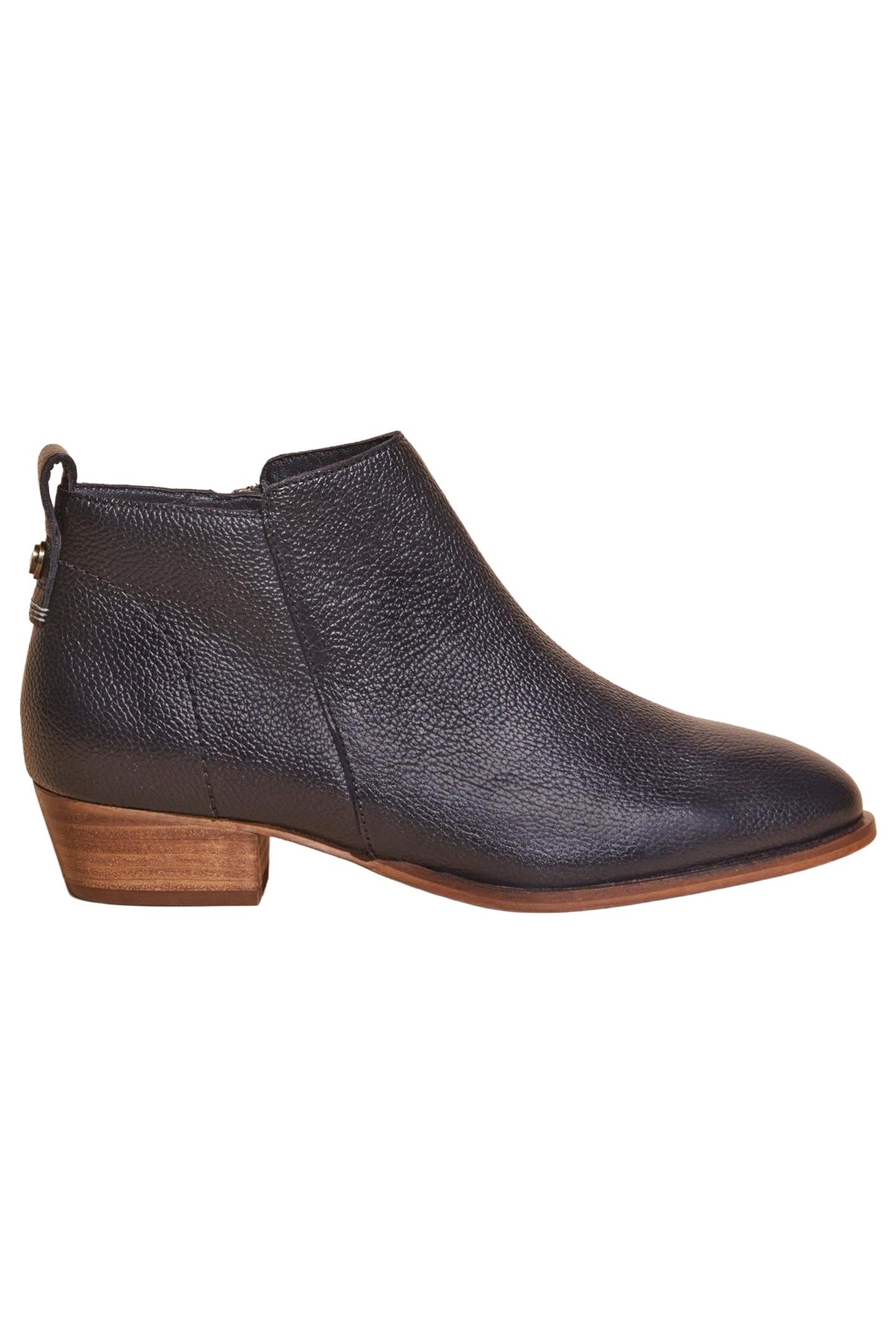 WILLOW LEATHER ANKLE BOOT PURE BLACK 7