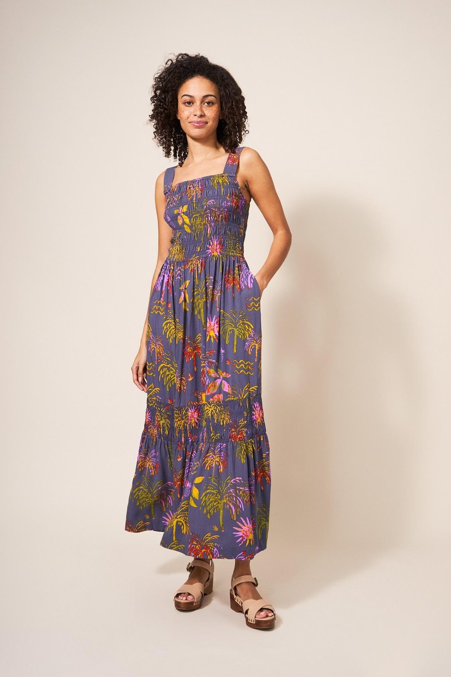 ISABELLE ECO VERO MAXI DRESS PURPLE MULTI 1