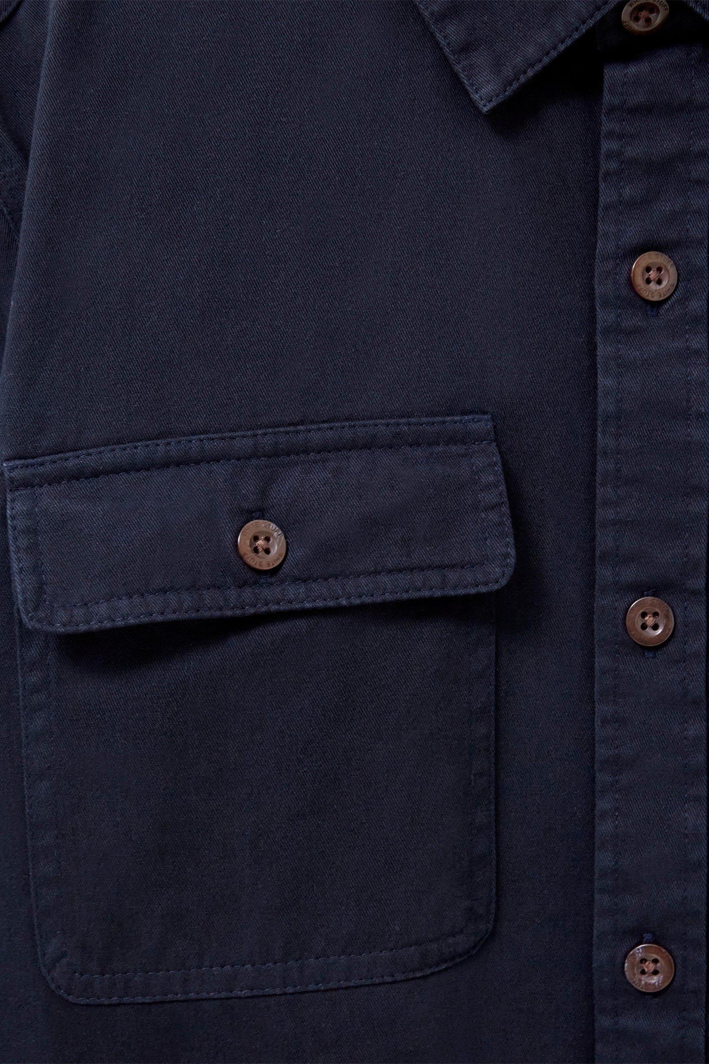 FURZE GARMENT DYE TWILL SHIRT DARK NAVY 2