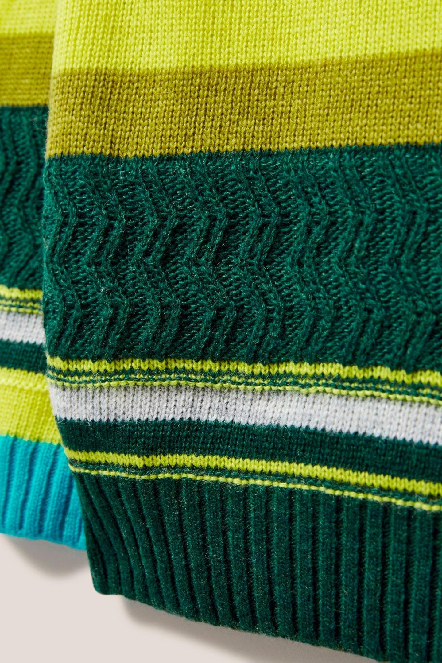 STRIPE JUMPER GREEN MULTI 2
