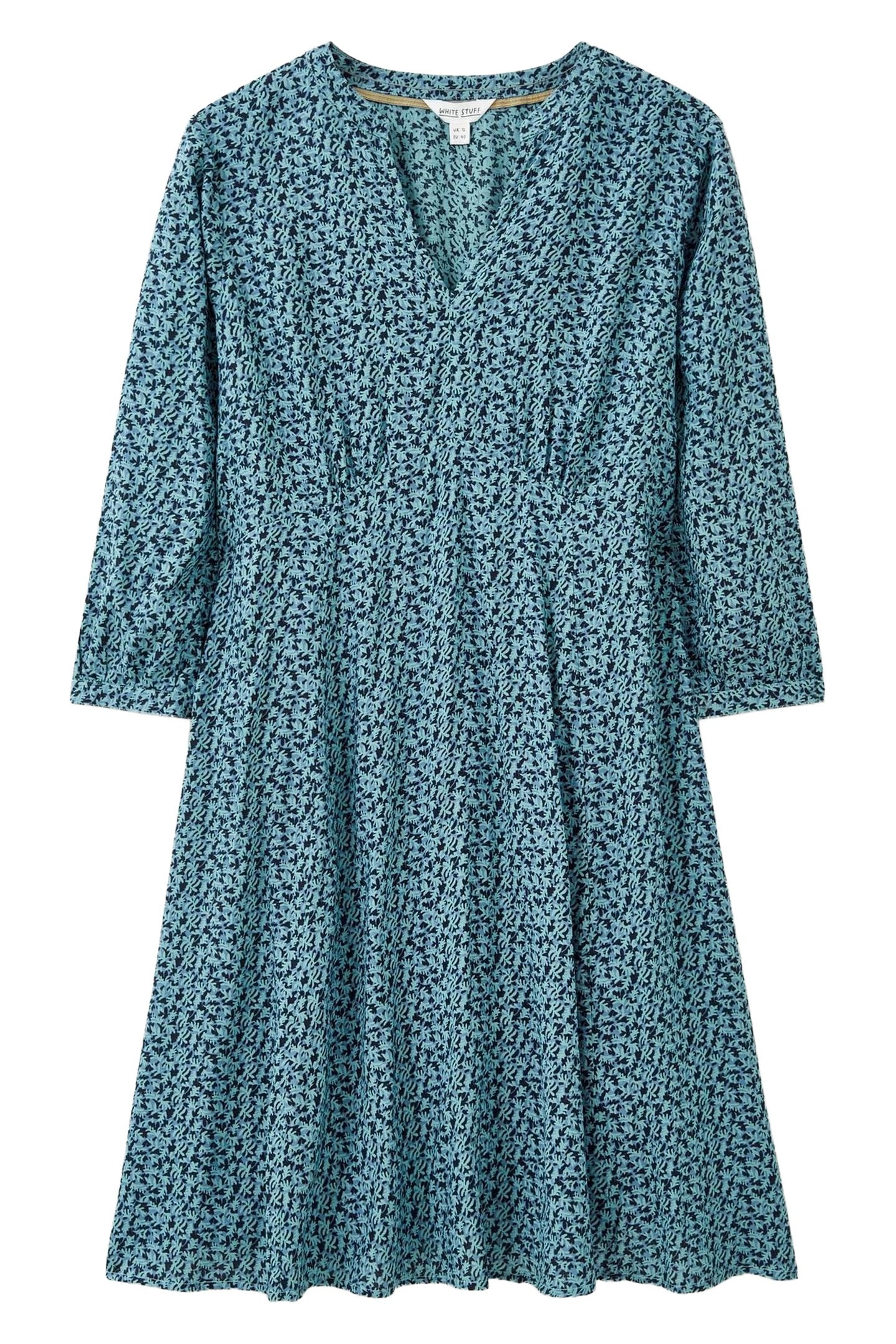 FRANCES ECO VERO DRESS TEAL MULTI 3