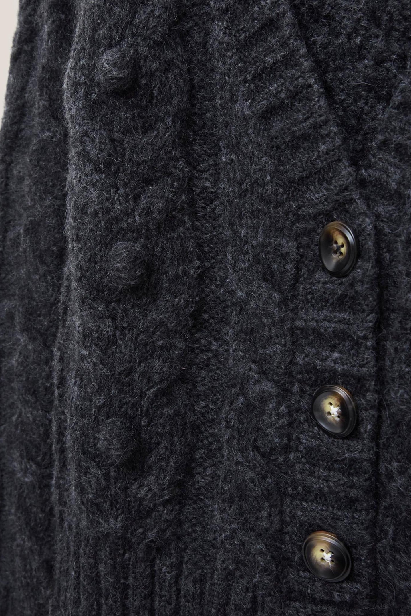 CABLE CARDI DARK GREY 4