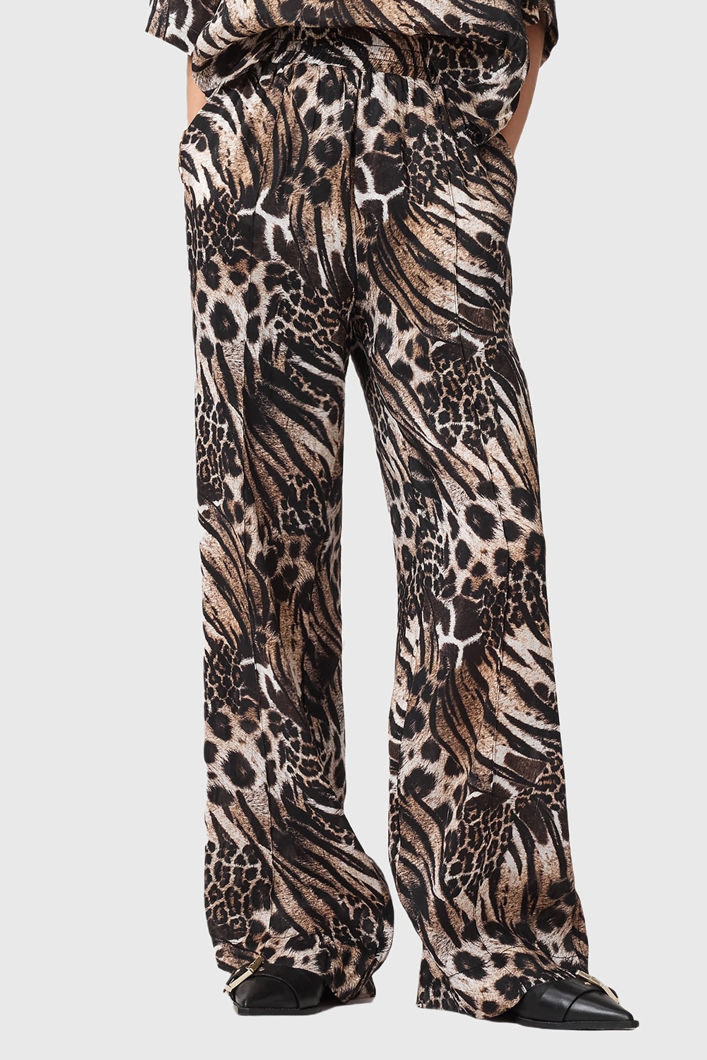 CHARLI LINEN TROUSER TRIO TAUPE BROWN 1