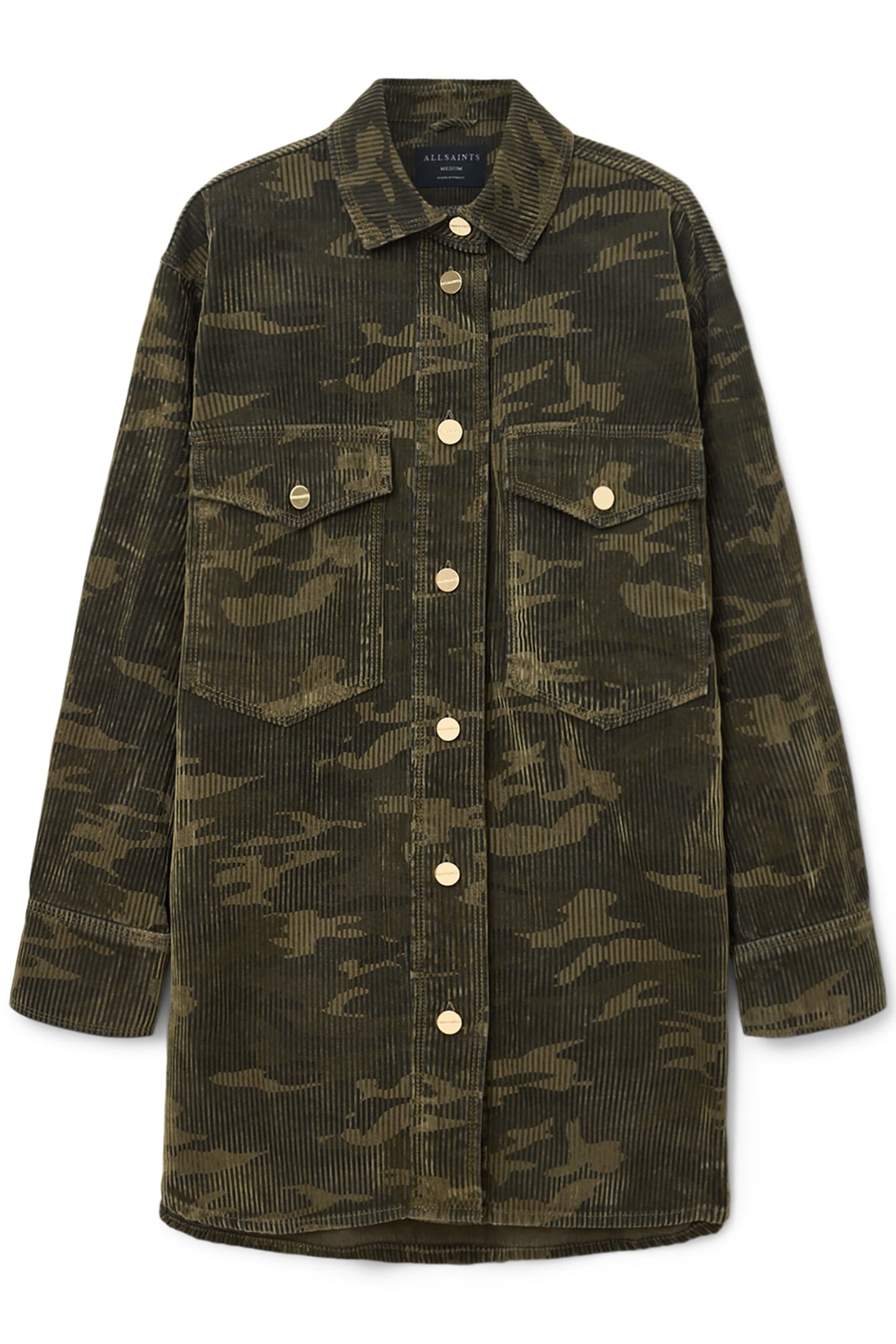 FAYE FLOCKED DRESS CAMO GREEN 5