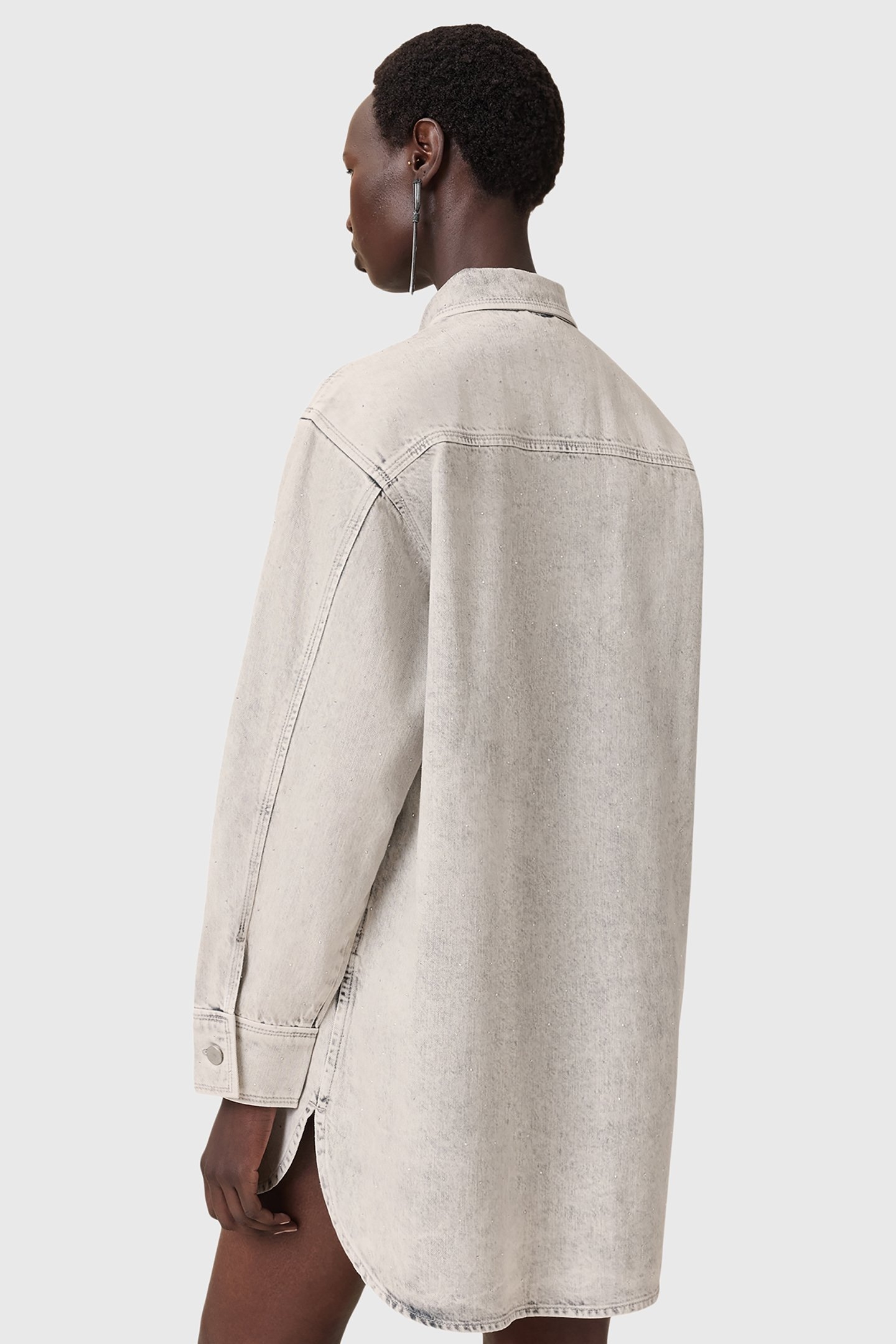 FAYE SPARKLE DRESS SNOW GREY 2