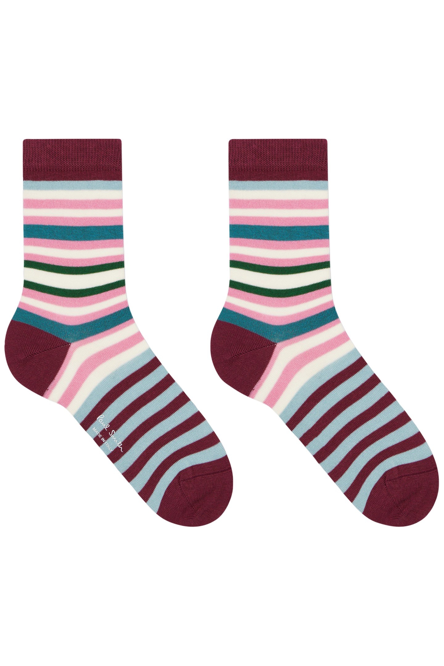 SOCK GILLY STRIPE BURGUNDY/ BORDE 1