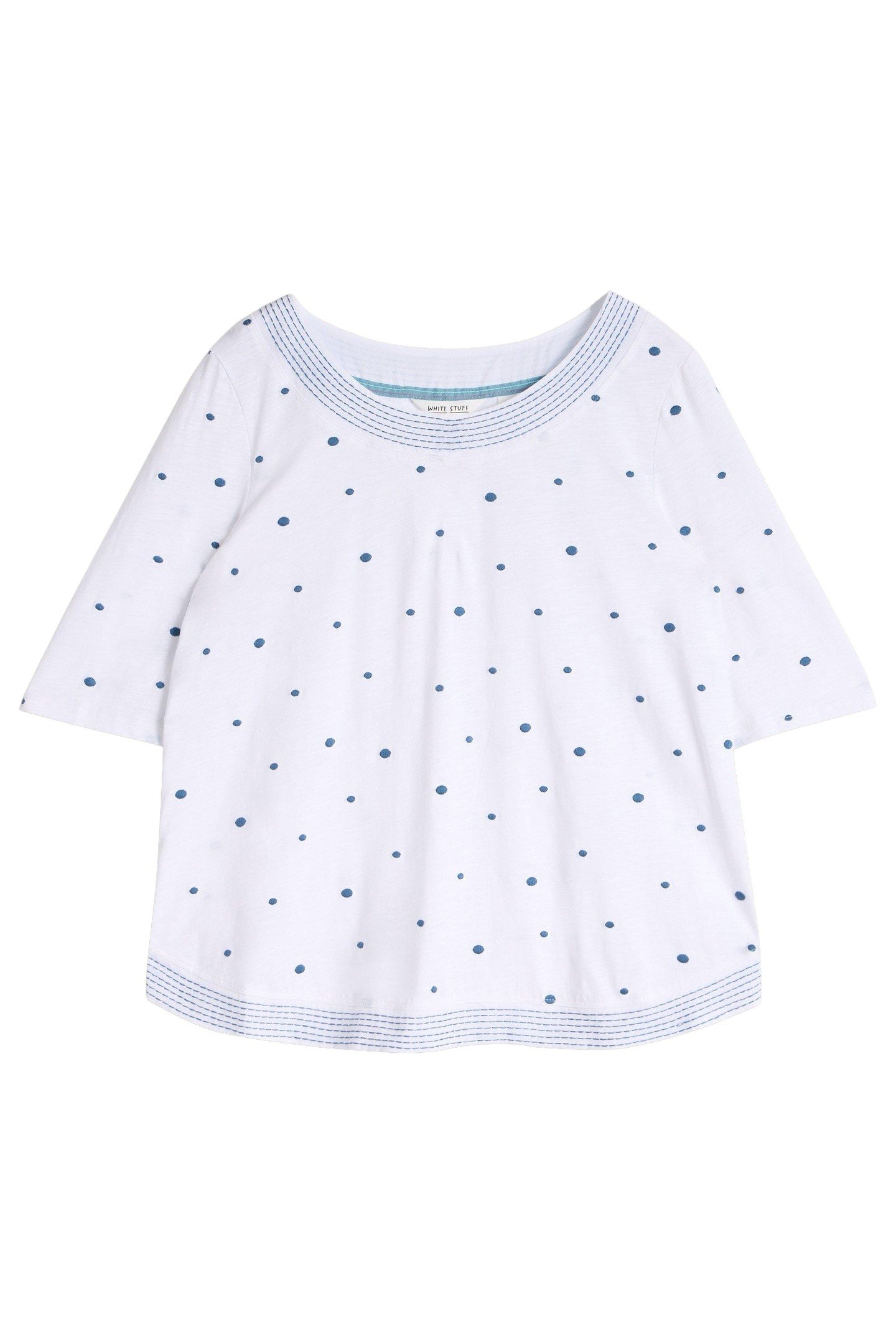 WEAVER EMBROIDERED TOP WHITE MULTI 3