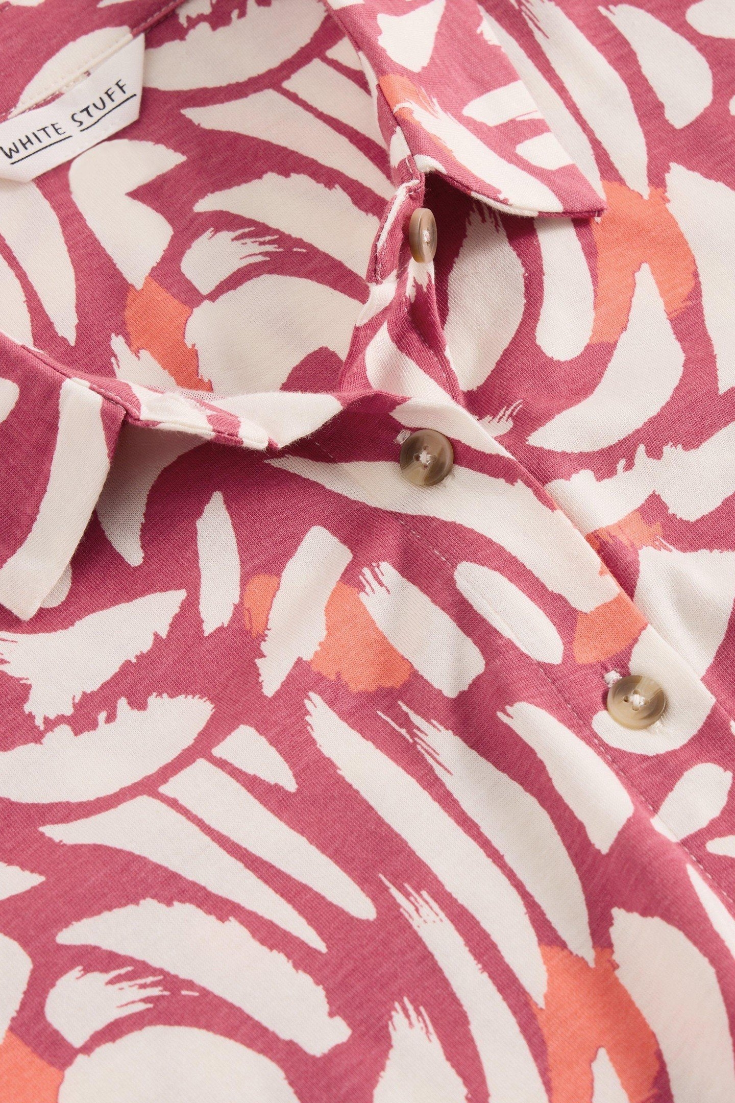 RUA JERSEY SHIRT DRESS PINK MULTI 4