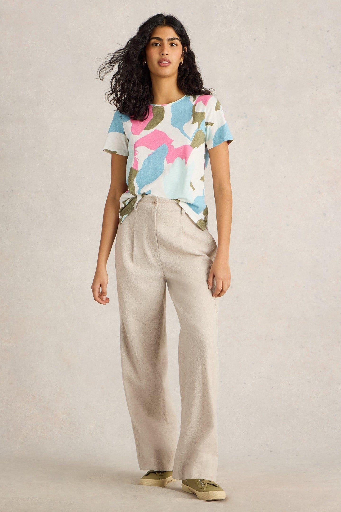 ABBIE TEE PINK PRINT 1