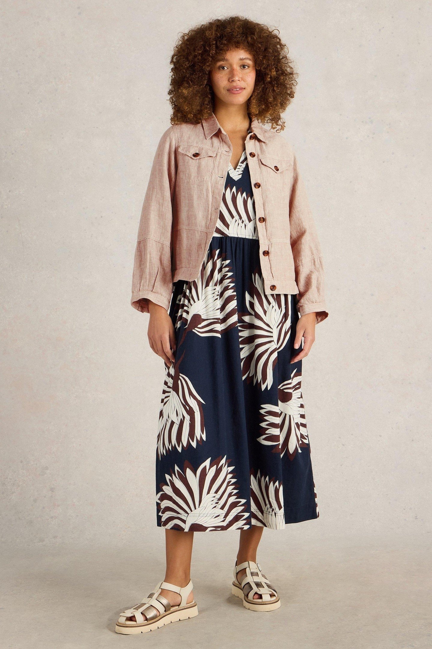 CAMILLE LINEN JACKET LIGHT NATURAL 1