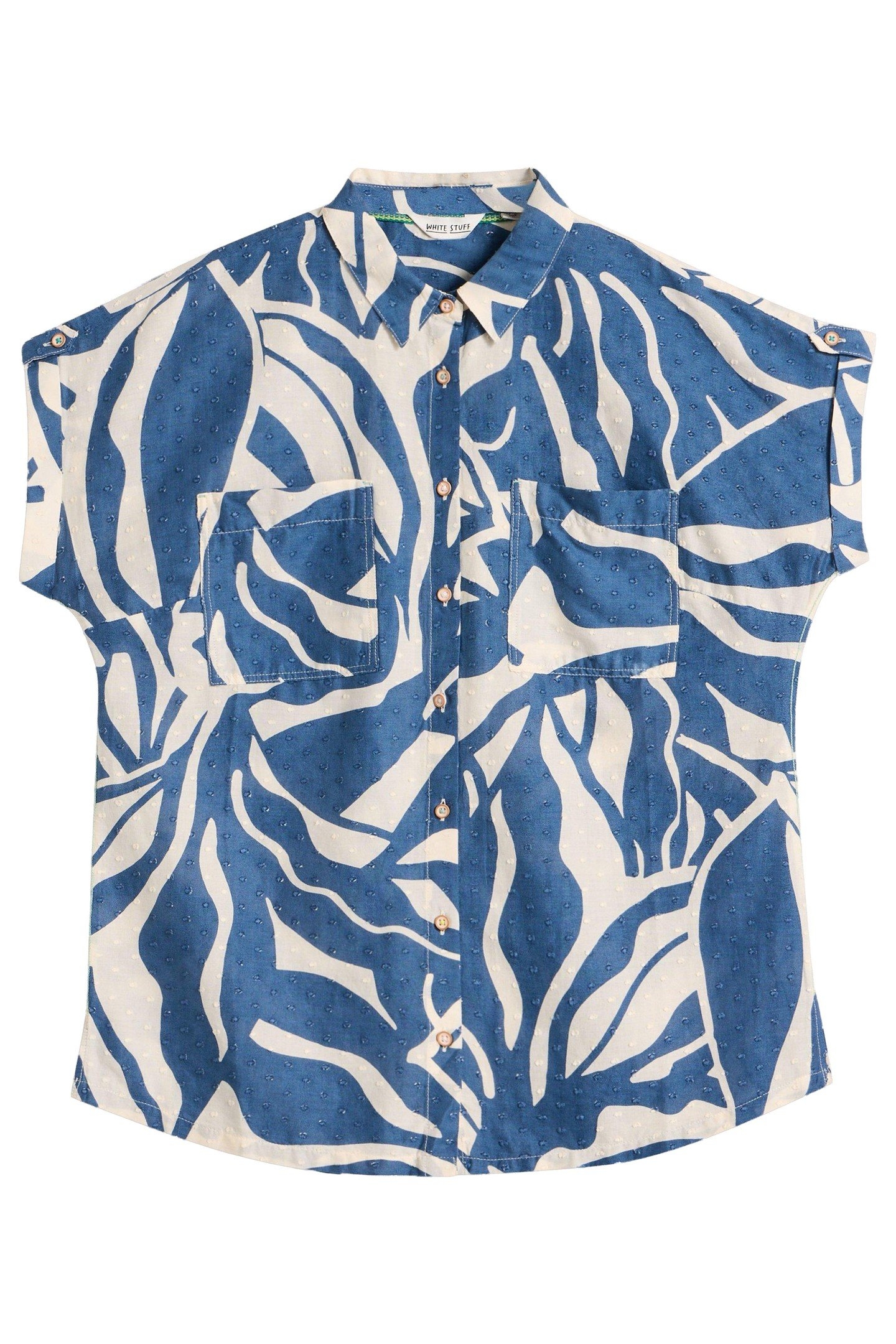 ELLIE ORGANIC COTTON SHIRT NAVY PRINT 3
