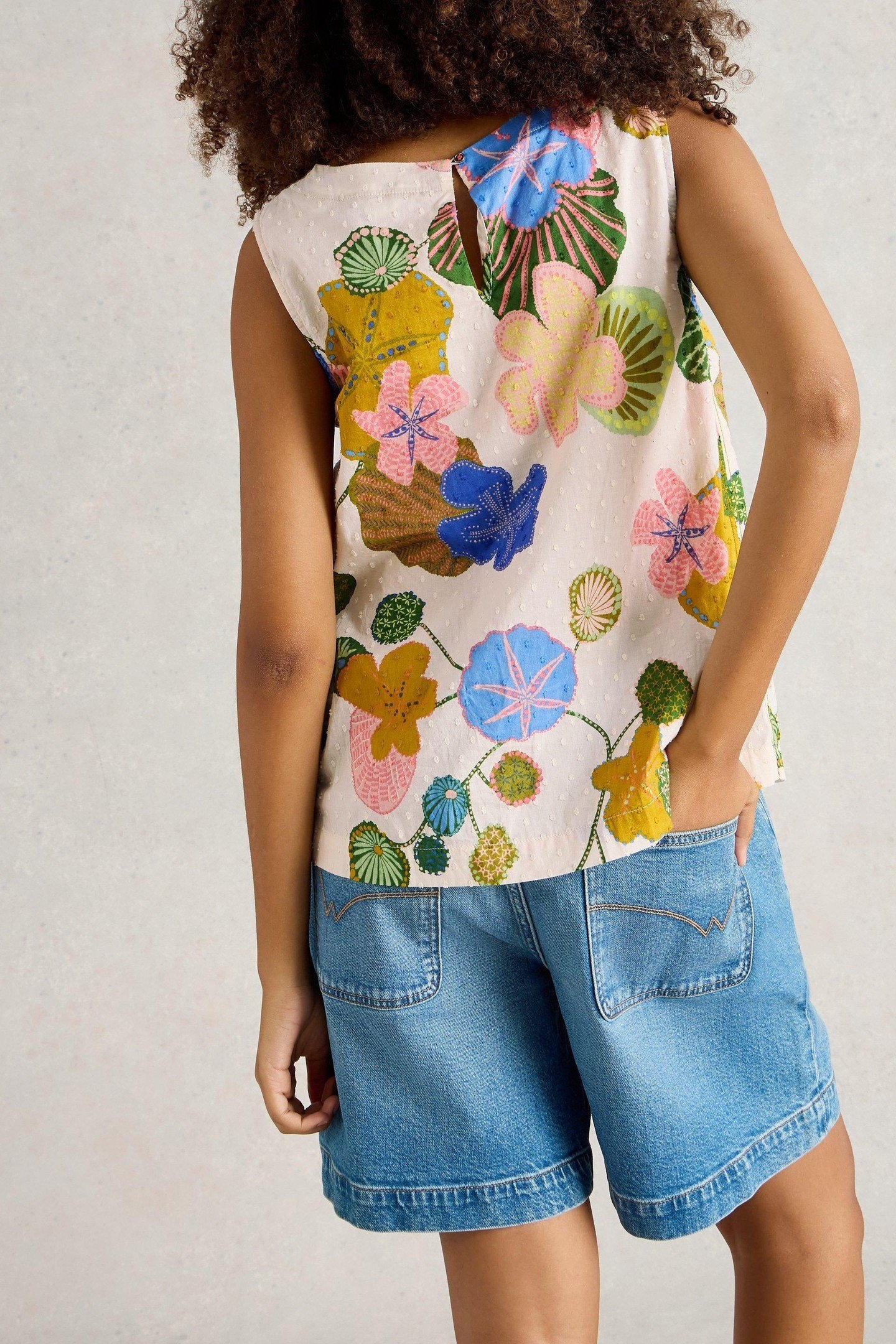 PARADISE COTTON VEST IVORY MULTI 2