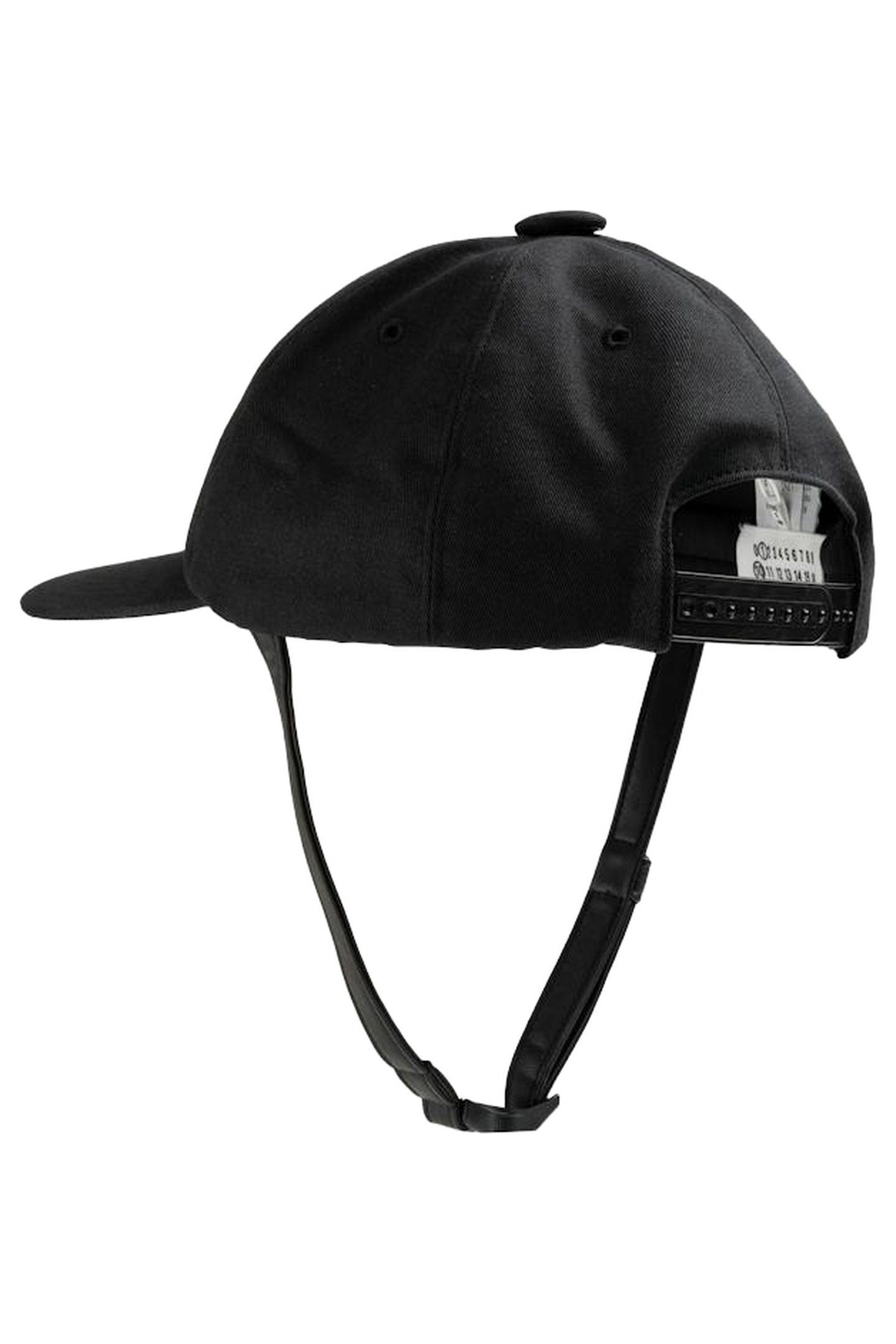 MAISON MARGIELA – LEATHER STRAP BASEBALL CAP BLACK 3