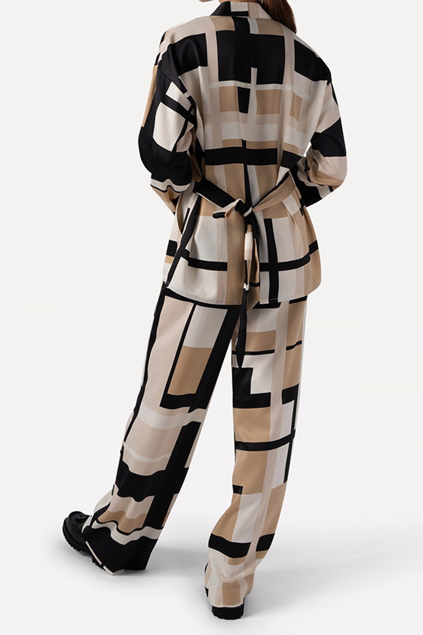 TIRRA BLAZER EGG WHITE BLOCK CHECK 3