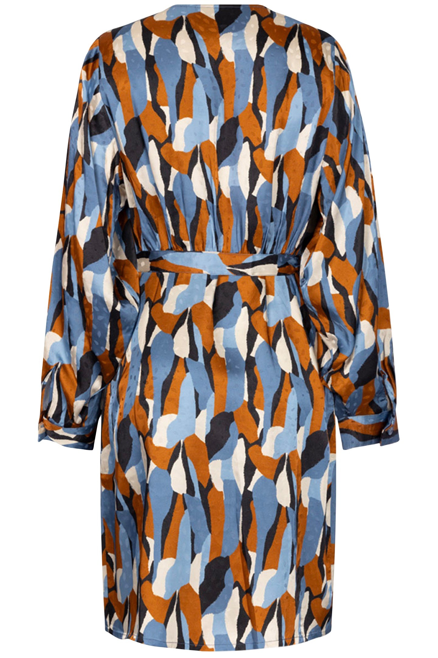 CLAUDIA DRESS LONG SLEEVE BLUE HORIZON CHARCOAL 2