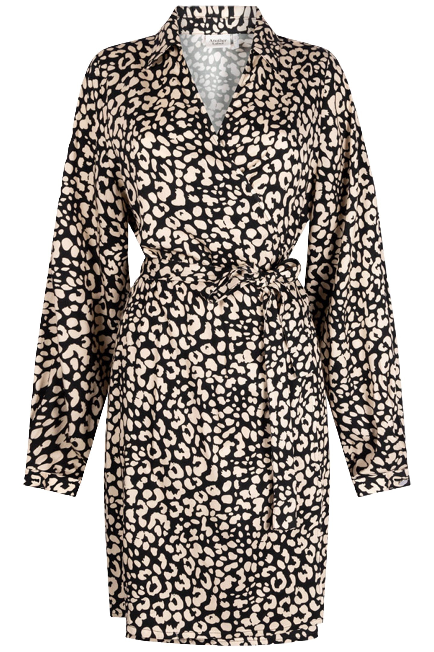 ESMEE DRESS LONG SLEEVE ANIMAL BLACK WHITE 1