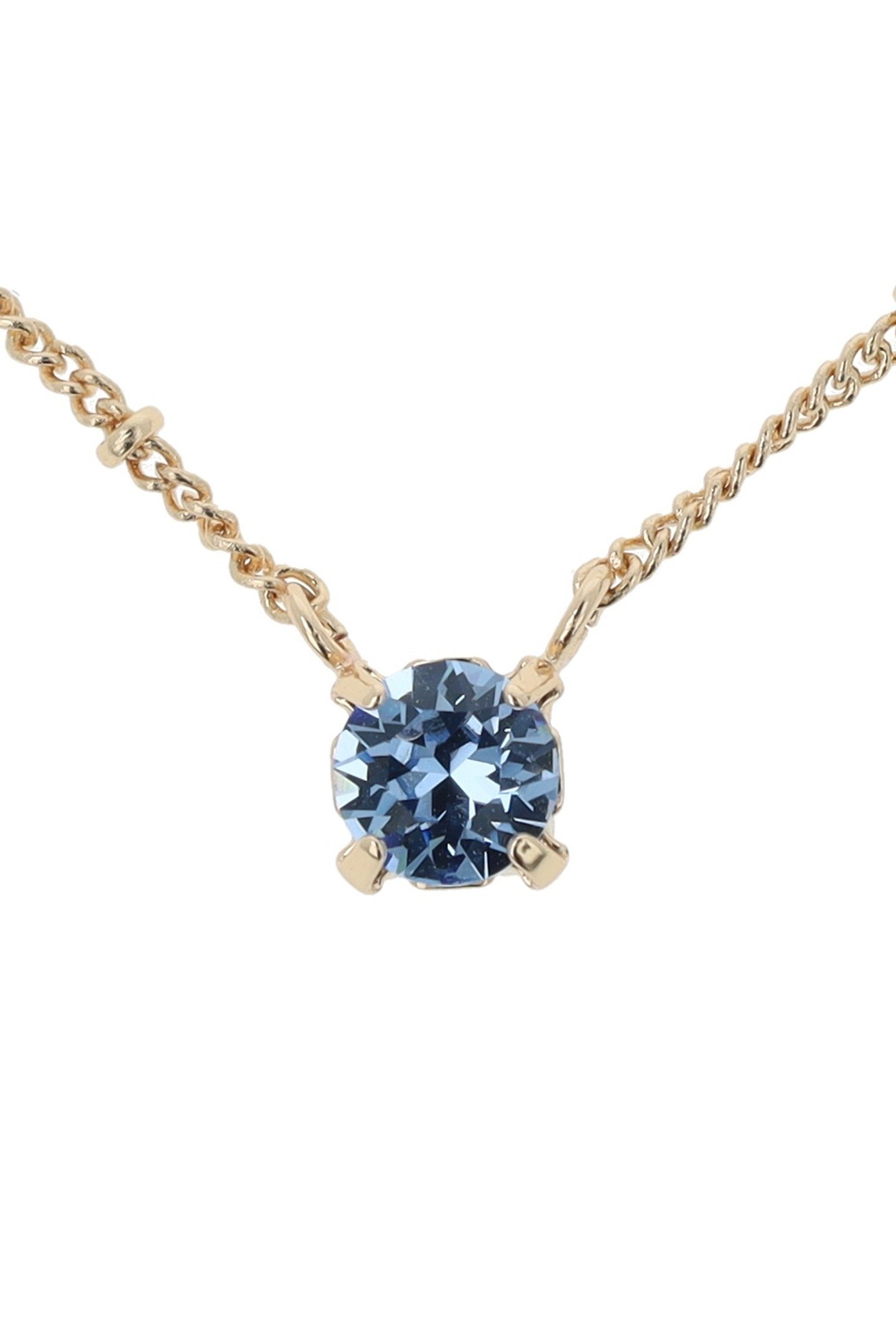 SOLITAIRE CRYSTAL NECKLACE LIGHT SAPPHIRE 2