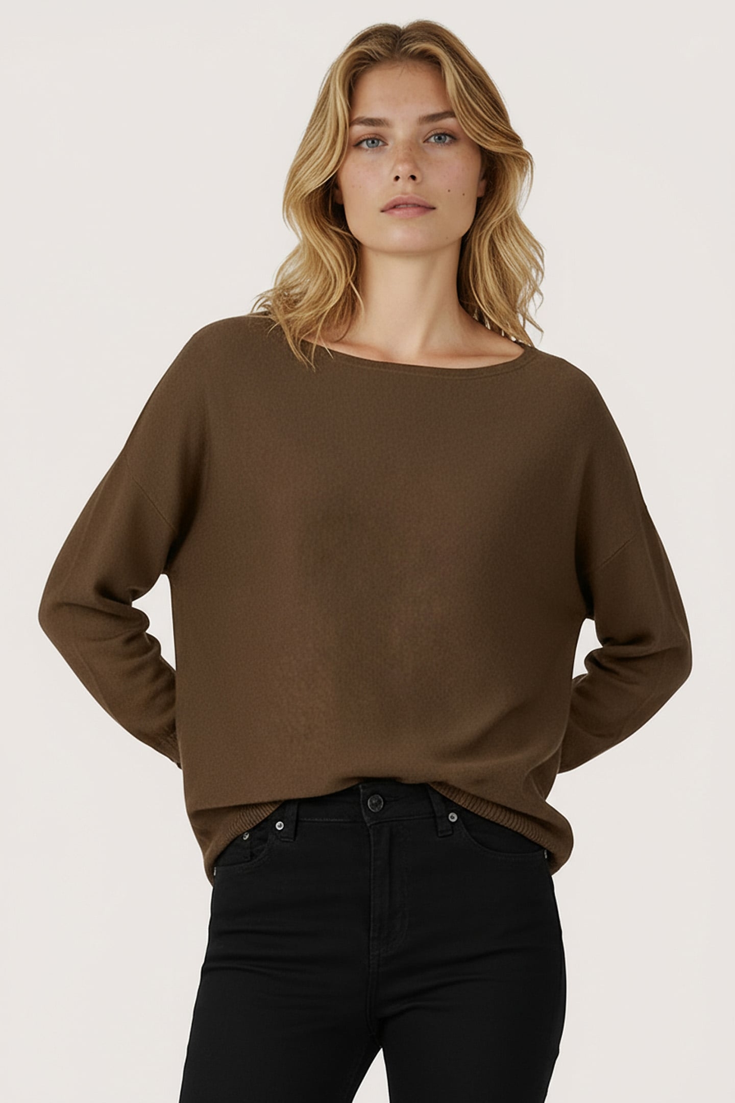 SWEATER BATWING BUTTONED CUFF ARMY GREEN 1